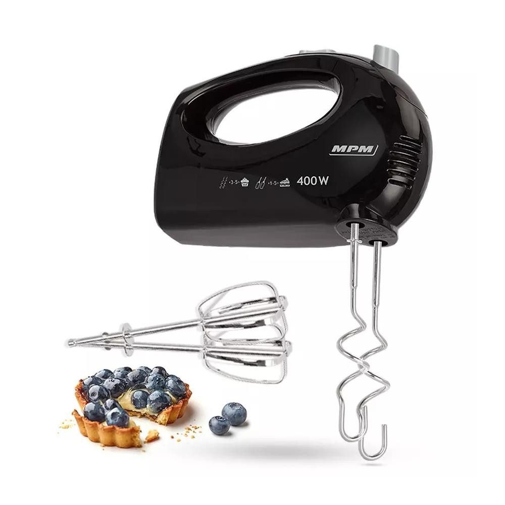 MPM Handmixer MMR-24, 400 W, 5 Geschwindigkeitsstufen, Rührbesen, Knethaken, Auswurftaste