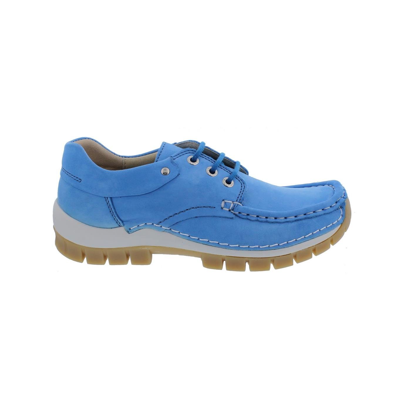 Wolky Fly, Timber nubuck, Sky-blue, Halbschuh 0470110-815 Schnürschuh