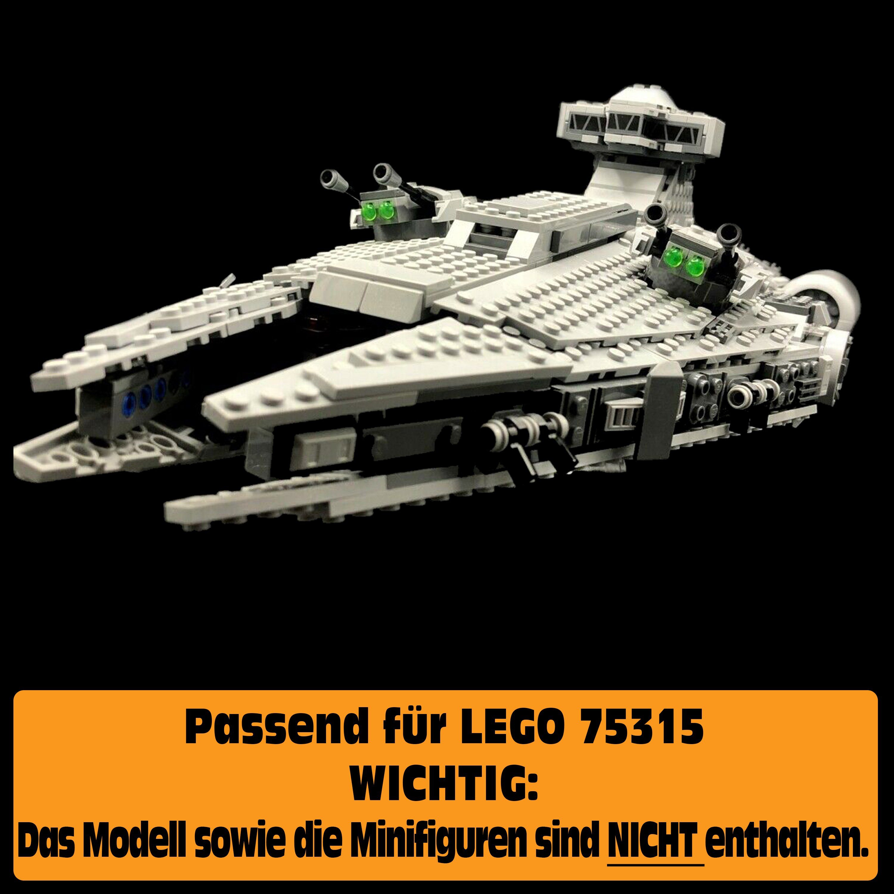 Standfuß (verschiedene 100% LEGO Imperial Positionen zusammenbauen), und Stand 75315 Light Made zum AREA17 in einstellbar, Germany Winkel Display Acryl selbst für Cruiser