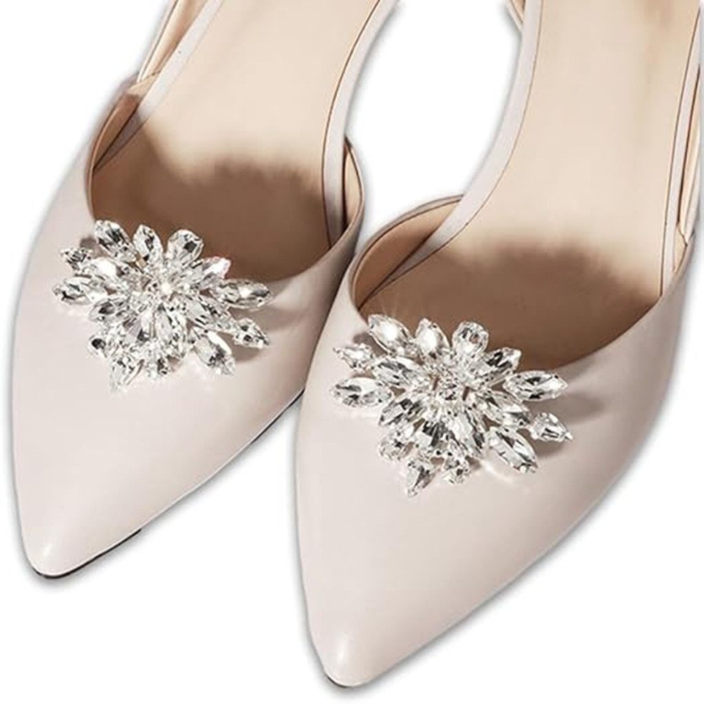 VEKROBOT Schuhanstecker DIY Schuh Clip Brautschuh Clip Abnehmbarer Strass Schmuck High Heels (Set, 1-tlg., DIY Schuhschnallen abnehmbar)