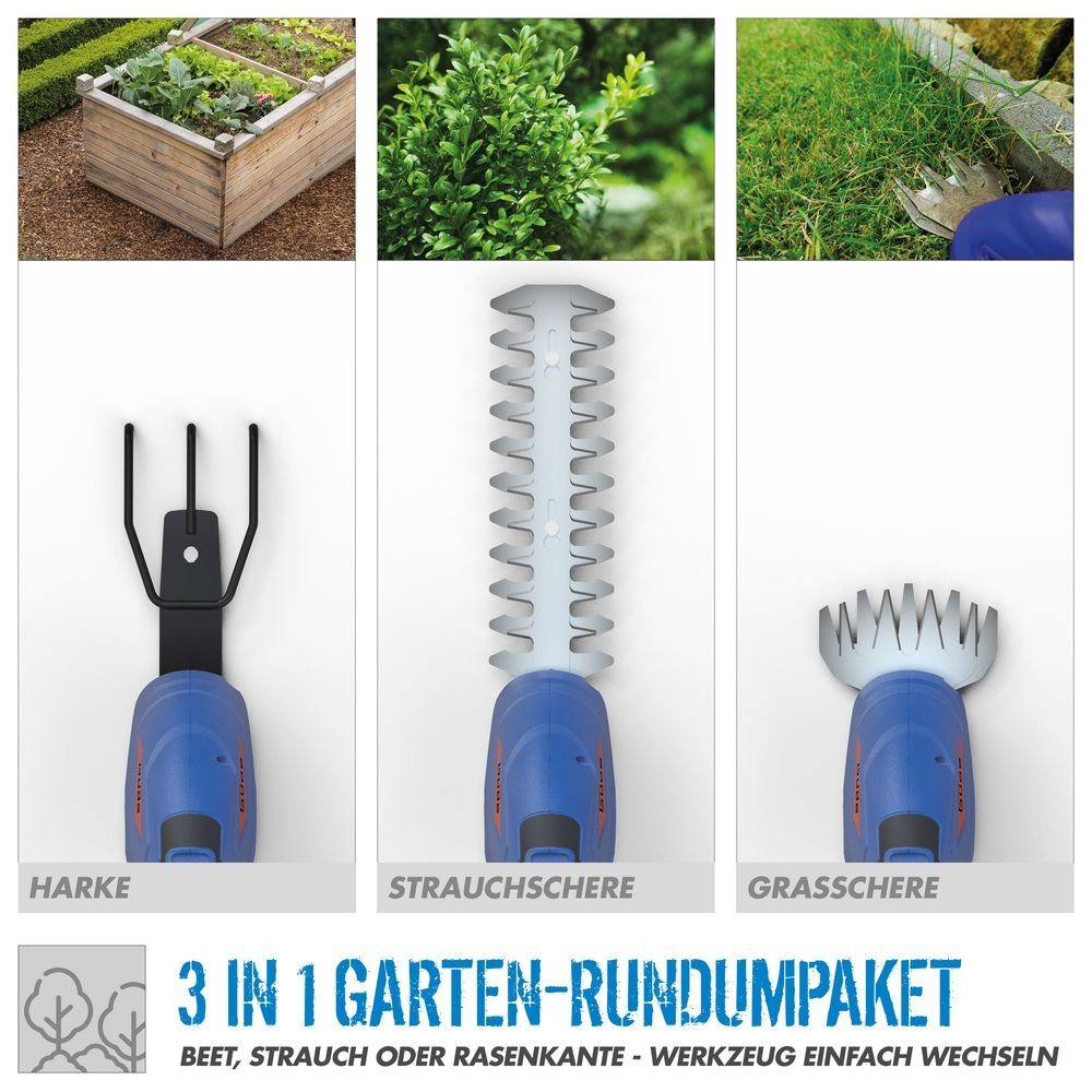 Güde Akku-Gras- und Strauchscherenset Akku Gartenpflege-Set GPS 18-0 Solo Gerät E³ Akkusystem Solo