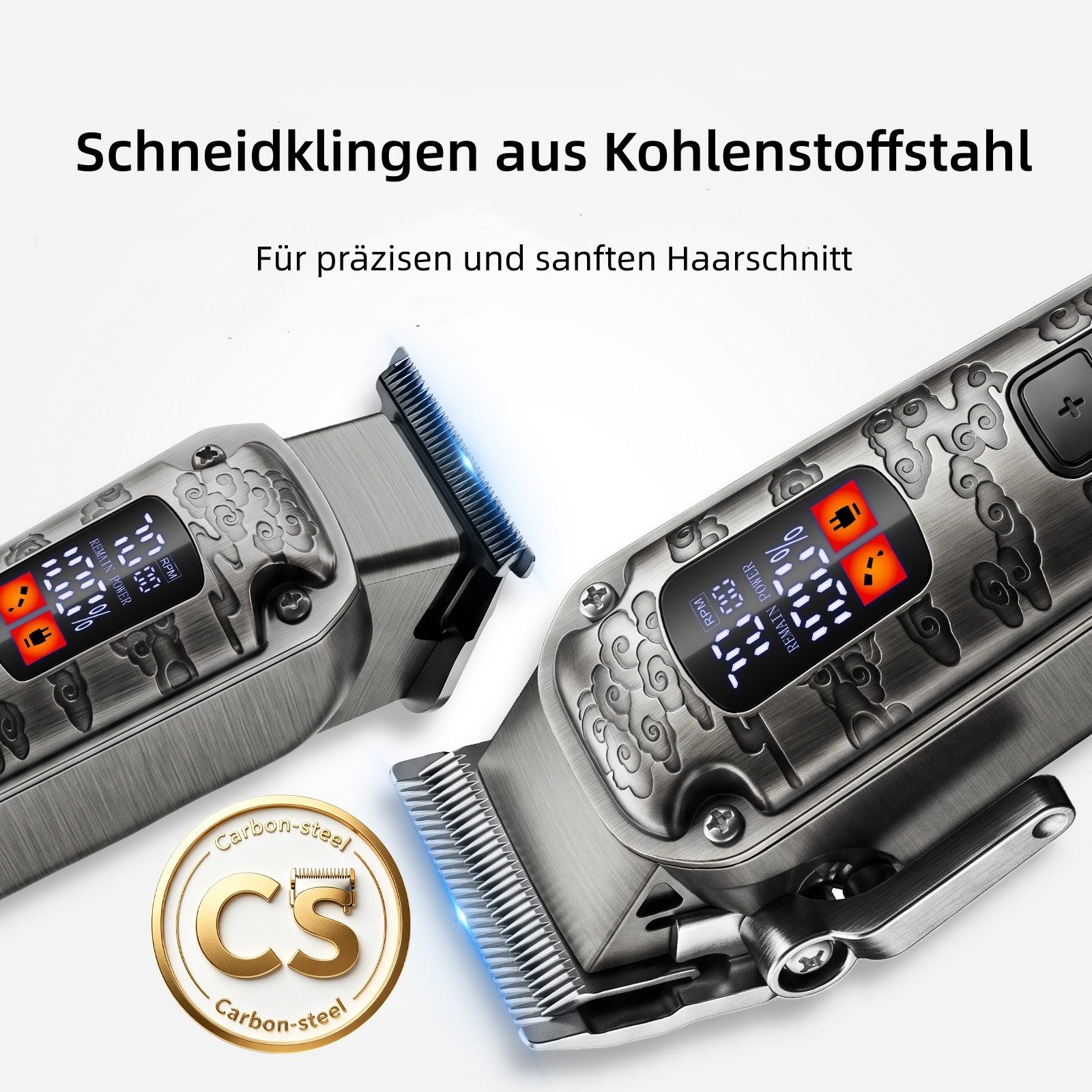 HATTEKER Haarschneider HT-862, Barttrimmer, Profi Haarschneideset, inkl. Aufbewahrungstasche