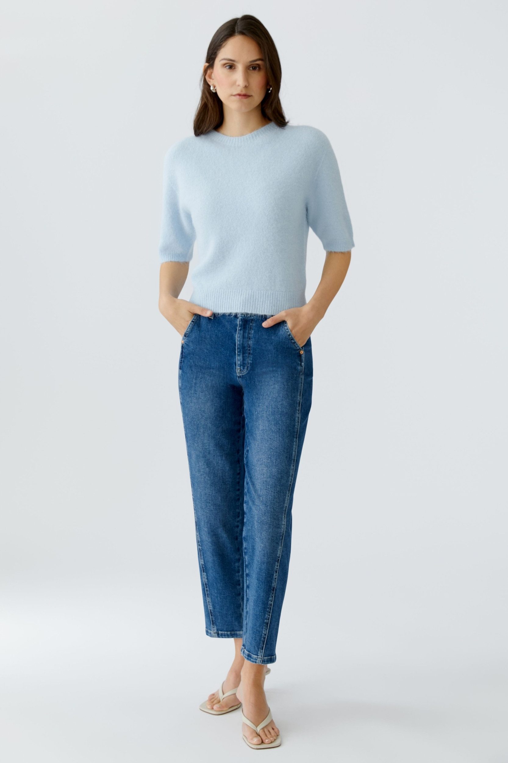 Oui Wollpullover Pullover celestial blue