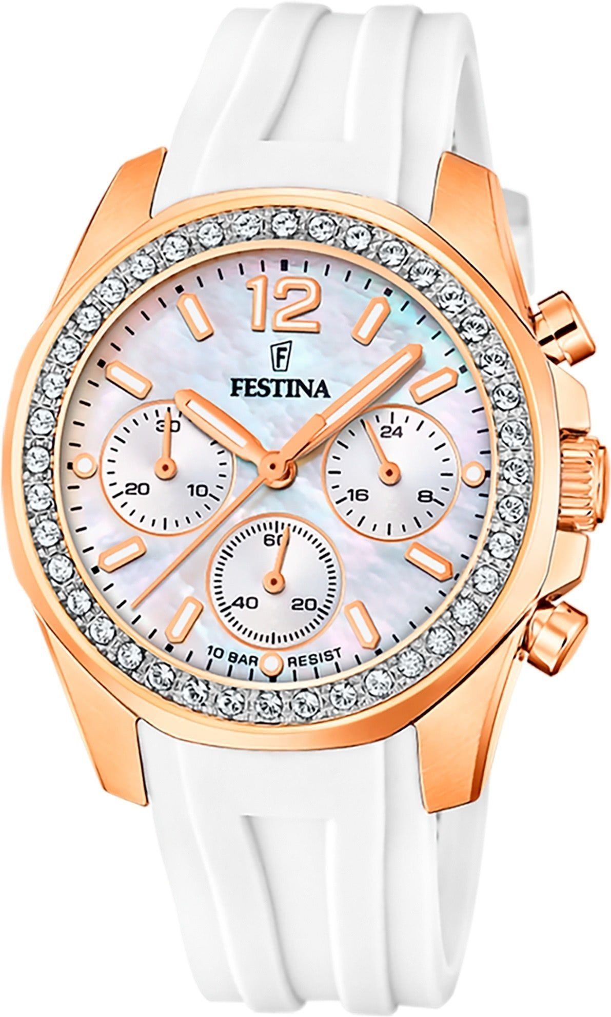 weiß-roségoldfarben