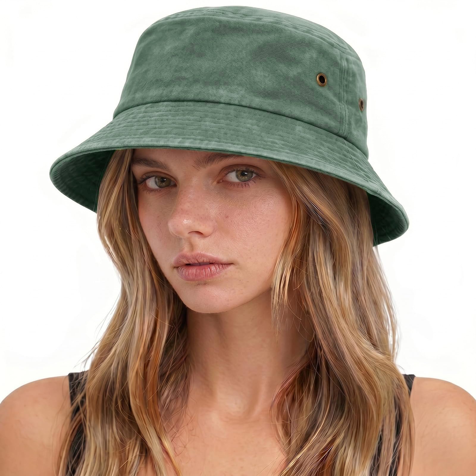 Zyronn Sonnenhut Unisex Fischerhut aus Baumwolle, verstellbarer für Damen und Herren Atmungsaktiv, faltbar,Sonnenhut Sommerhut, für Strand und Reisen