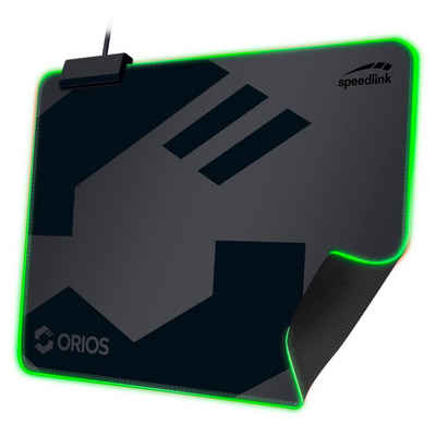 Speedlink Mauspad ORIOS M LED Beleuchtung Gaming Maus-Pad PC, Gaming-Mousepad, Aufrollbar, rutschfest, flach (3mm)