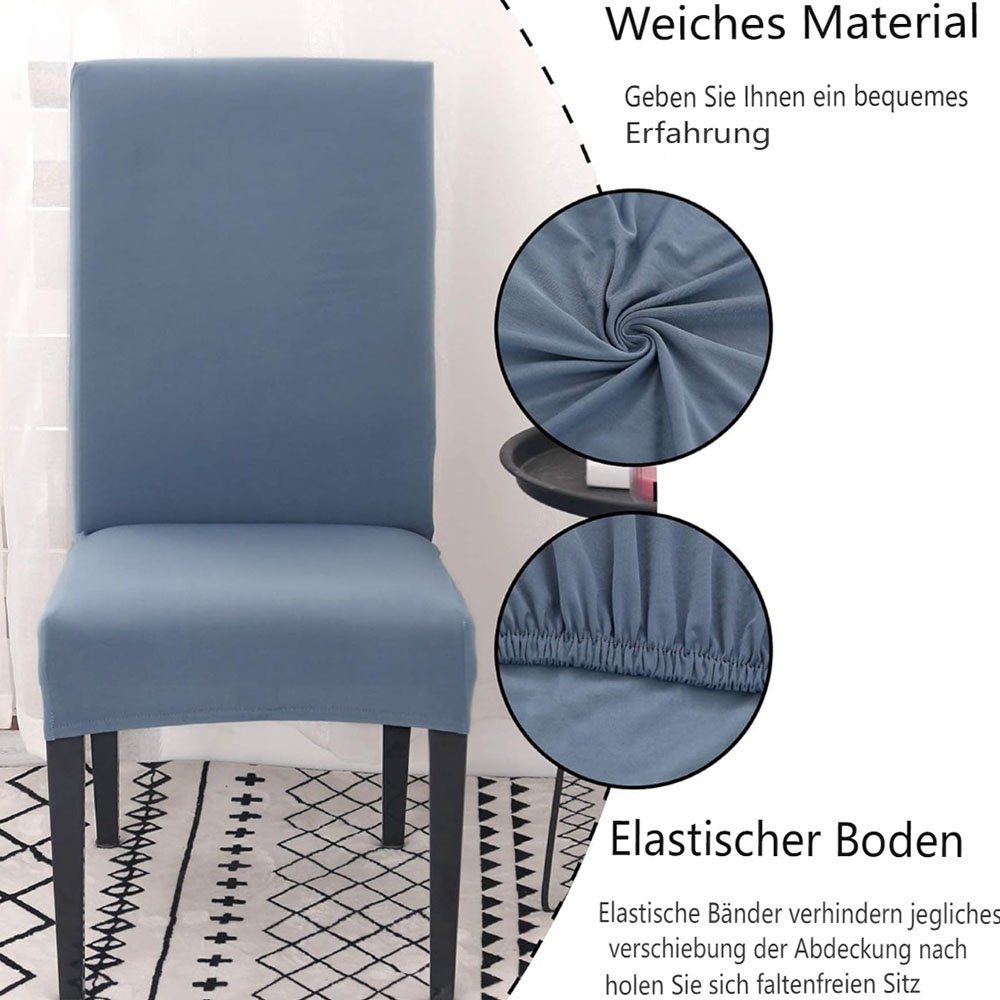 Stühle FELIXLEO Stuhlhusse Waschbarer Abnehmbarer 4er, Stuhlhussen Schutz Stretch
