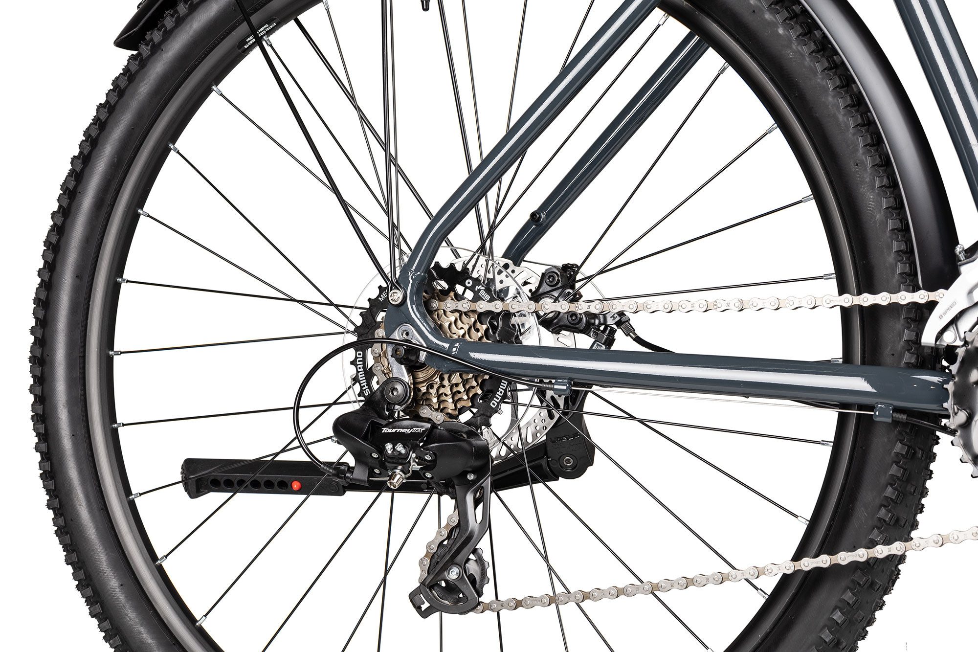 Axess Mountainbike SANDEE ATB, 16 Gang Shimano RD-TX800-7 Schaltwerk, Kettenschaltung, mechanische Scheibenbremse schwarz/grau