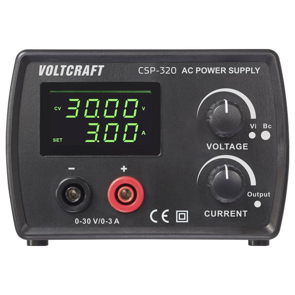 VOLTCRAFT CSP-320 Labornetzgerät, einstellbar 0 - 30 V/DC 1 - 3 A 90 W Netz- und Labor-Netzteil