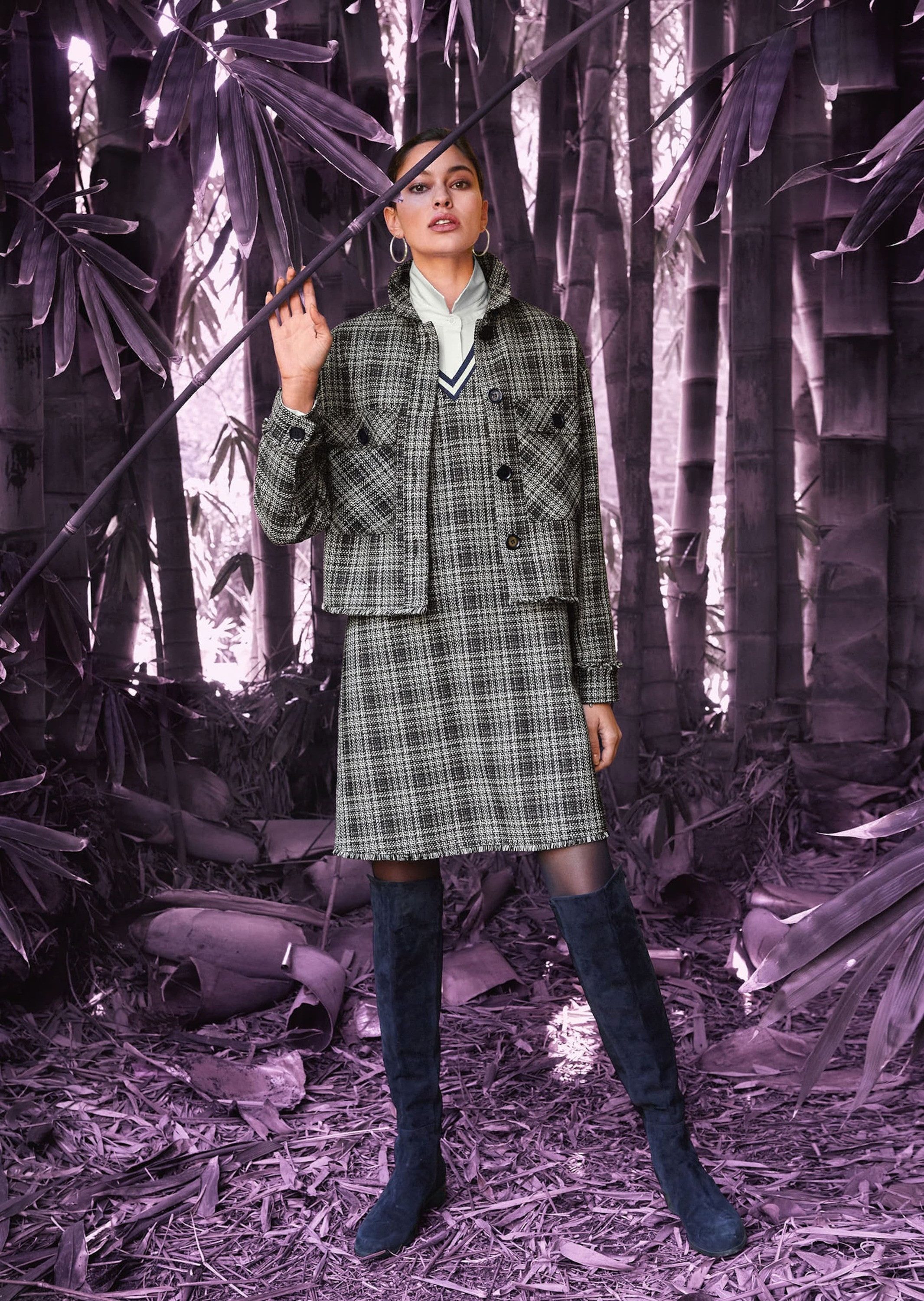 MADELEINE Kurzblazer Kurzer Karoblazer