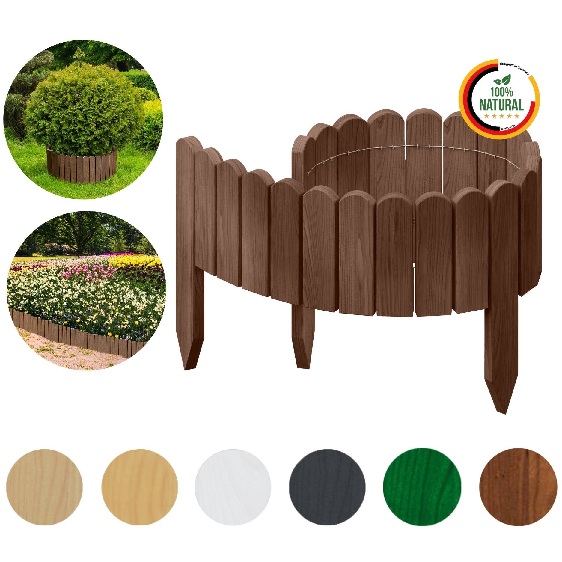 Floranica Palisade Flexible Rollborder Beeteinfassung Beetumrandung Rasenka günstig online kaufen