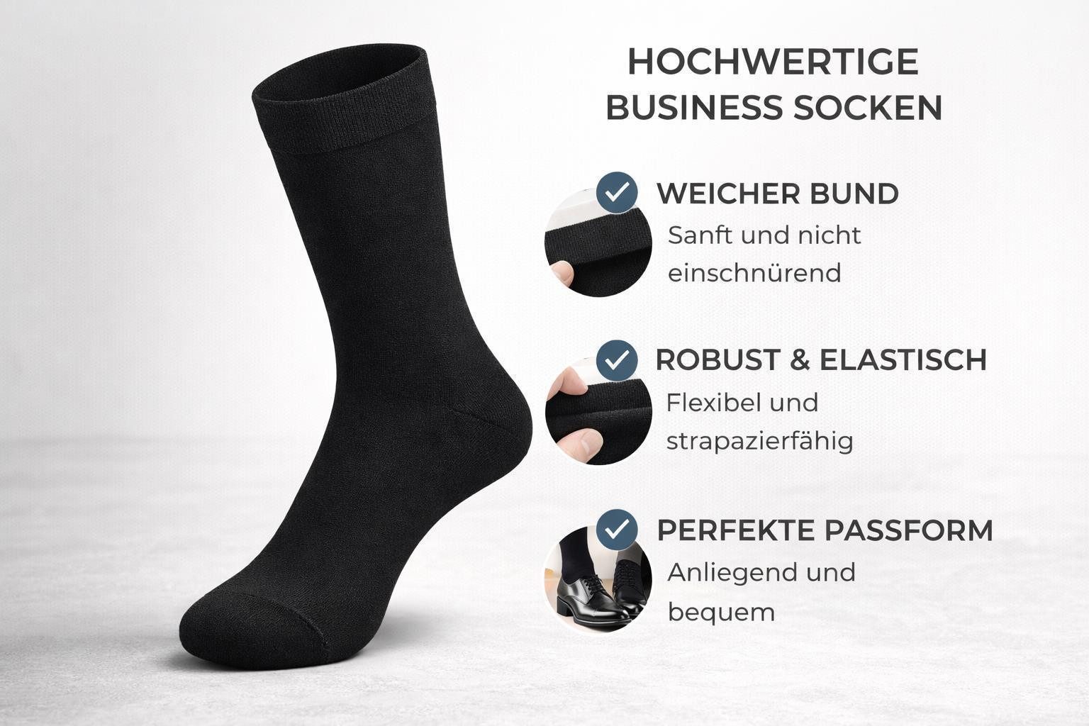 EloModa Basicsocken 10 Paar Herren Business Socken – Komfortbund – 80% Baum günstig online kaufen
