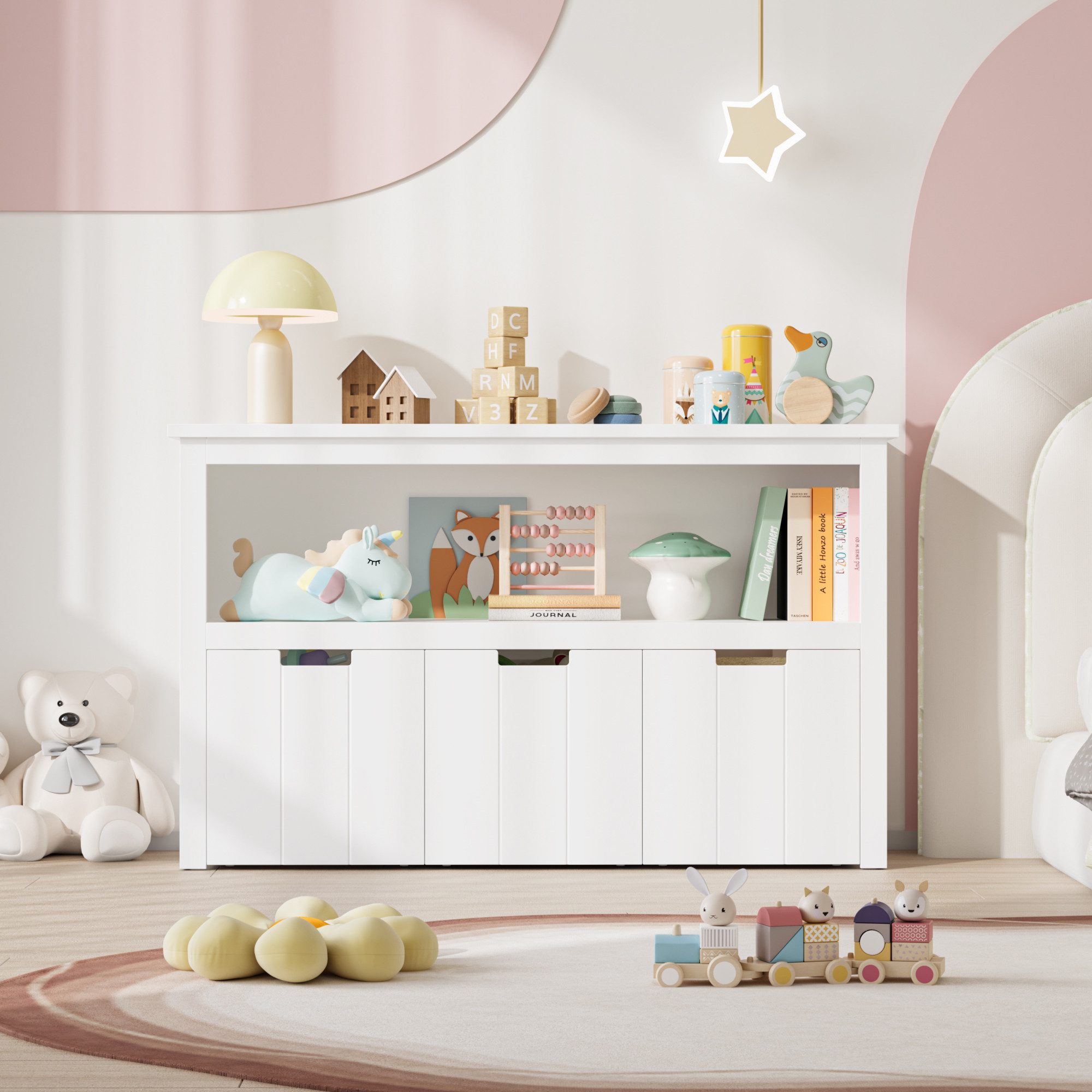 Homfa Kinderregal, Spielzeugtruhe Bücherregal 3 Schubladen günstig online kaufen