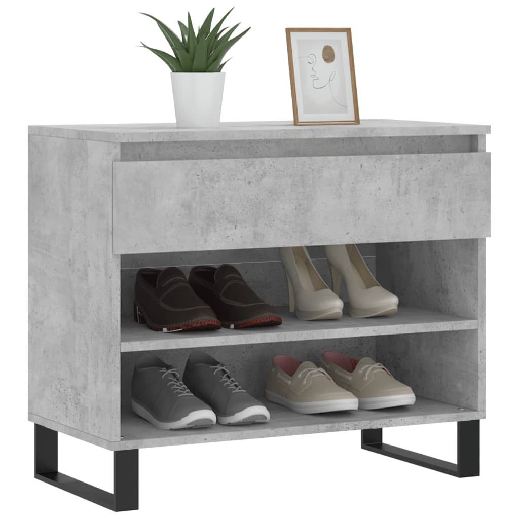 vidaXL Schuhregal Schuhregal Betongrau 70x36x60 cm günstig online kaufen