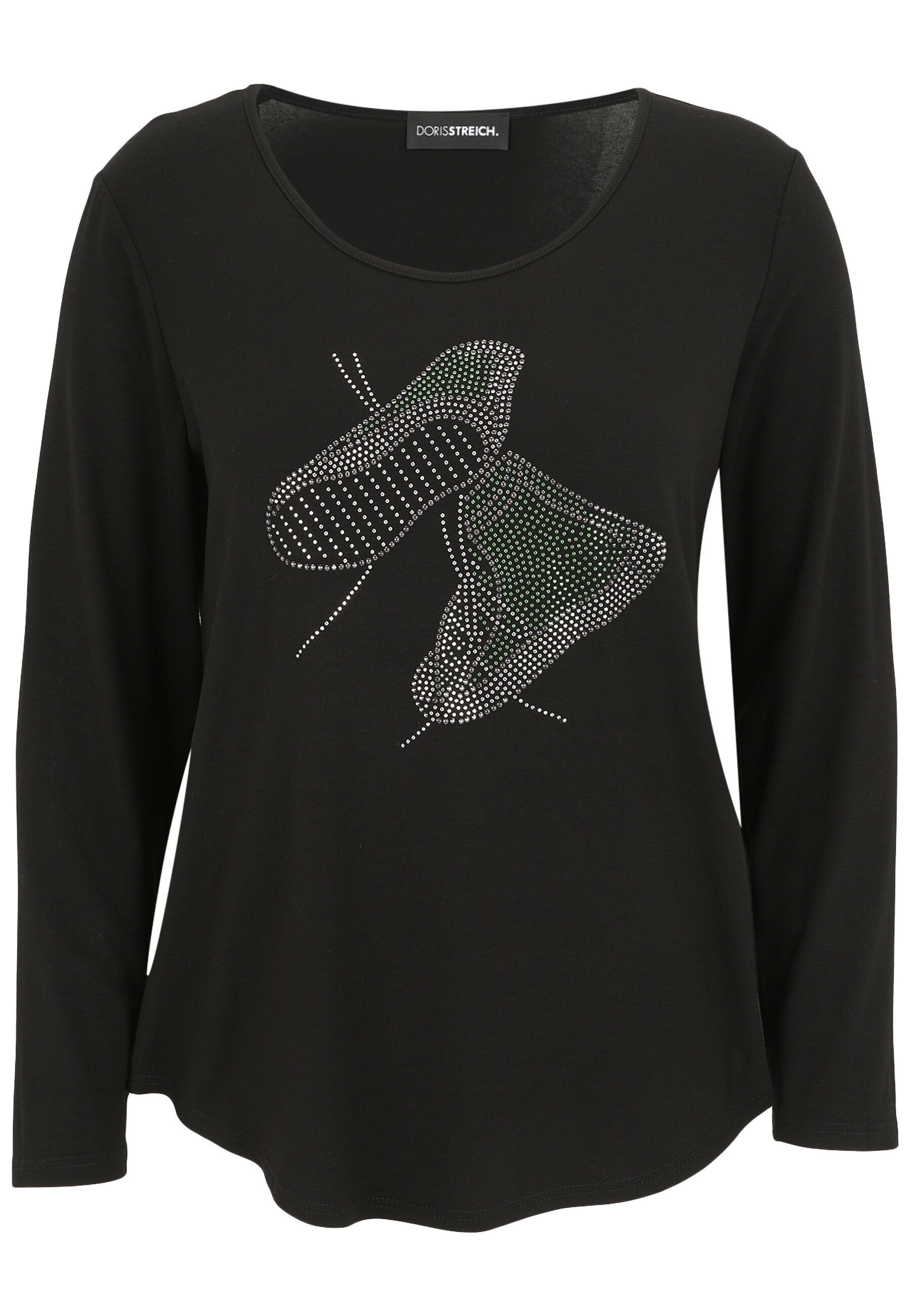 Doris Streich Langarmshirt (1-tlg) mit Sneakers Strass-Motiv günstig online kaufen