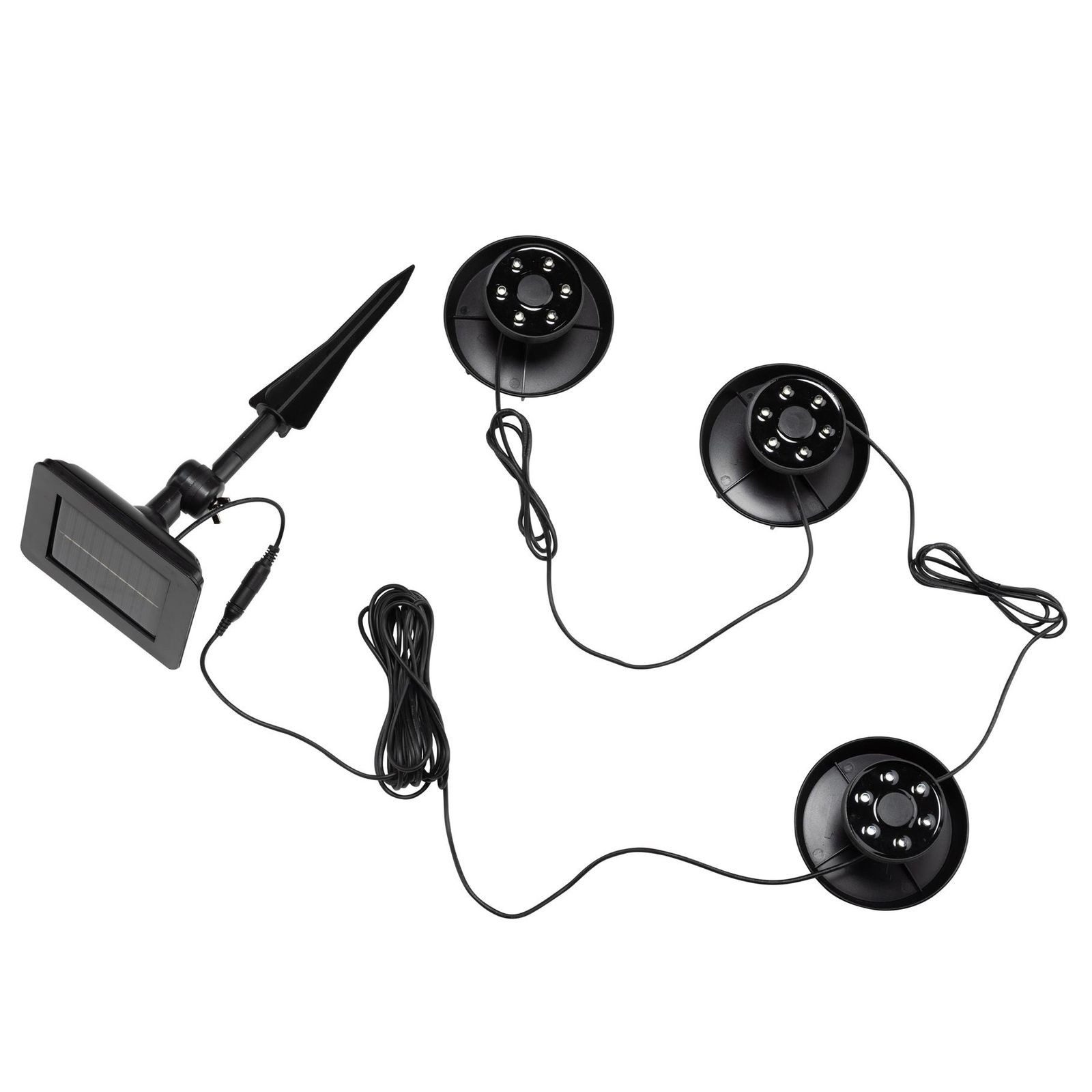 Gravidus LED Teichleuchte Solar Gartenteich Strahler-Set Unterwasserbeleuchtung 3 x 6 LED
