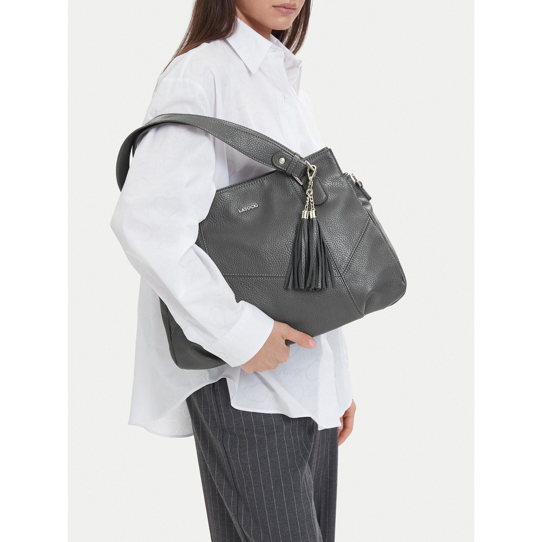 LASOCKI Umhängetasche Lasocki Damen Tasche 5907964076971 Grau