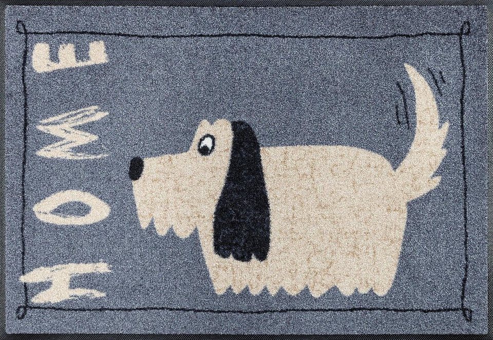 Fußmatte Doggy Home, wash+dry by Kleen-Tex, rechteckig, Höhe: 7 mm,  Schmutzfangmatte, Motiv Hund, mit Spruch, rutschhemmend, Absolut rutschfest  und PVC frei