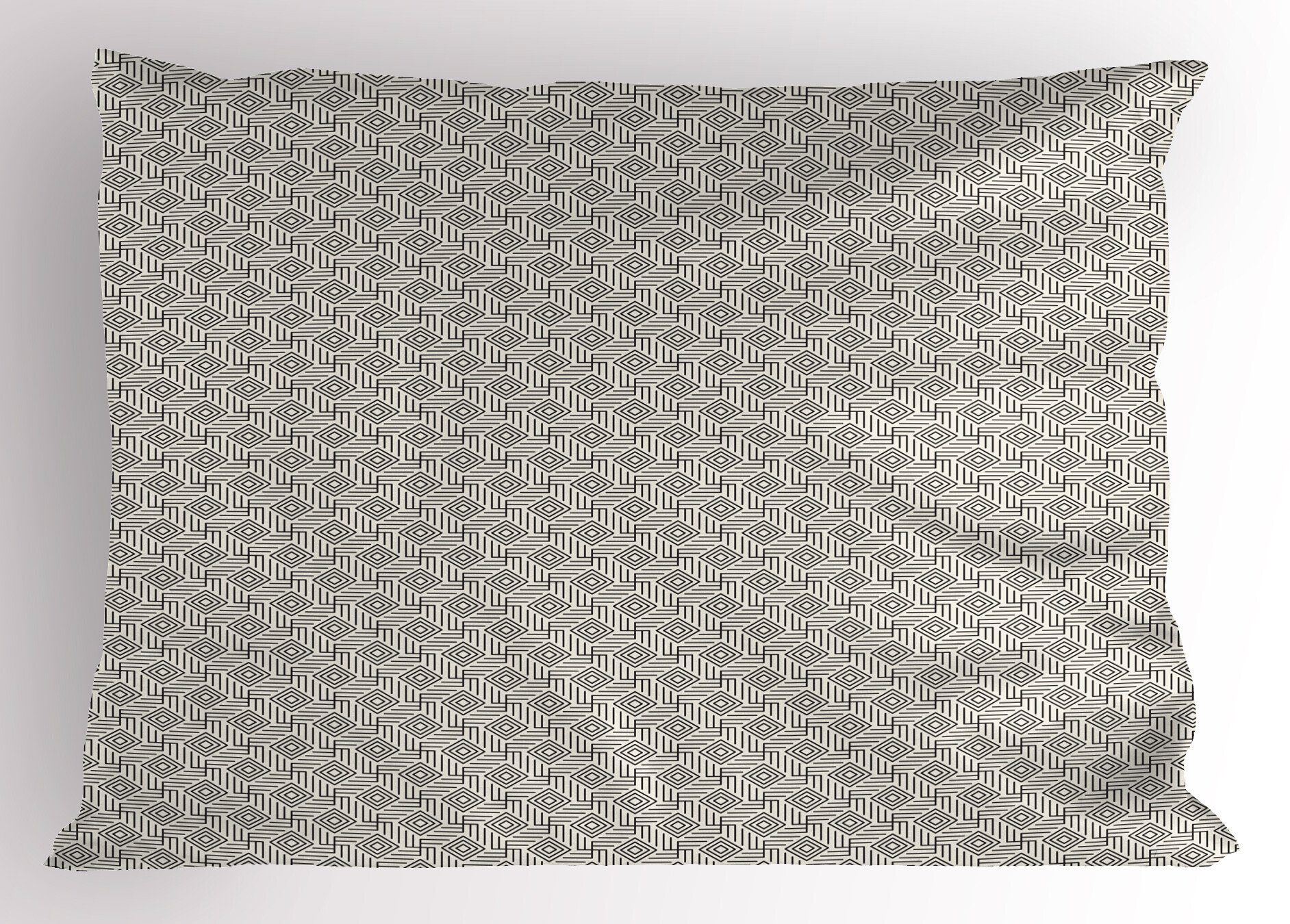Kissenbezüge Dekorativer Standard King Size Gedruckter Kissenbezug, Abakuhaus (1 Stück), geometrische Rhombus Abstrakte Kunst Gitter