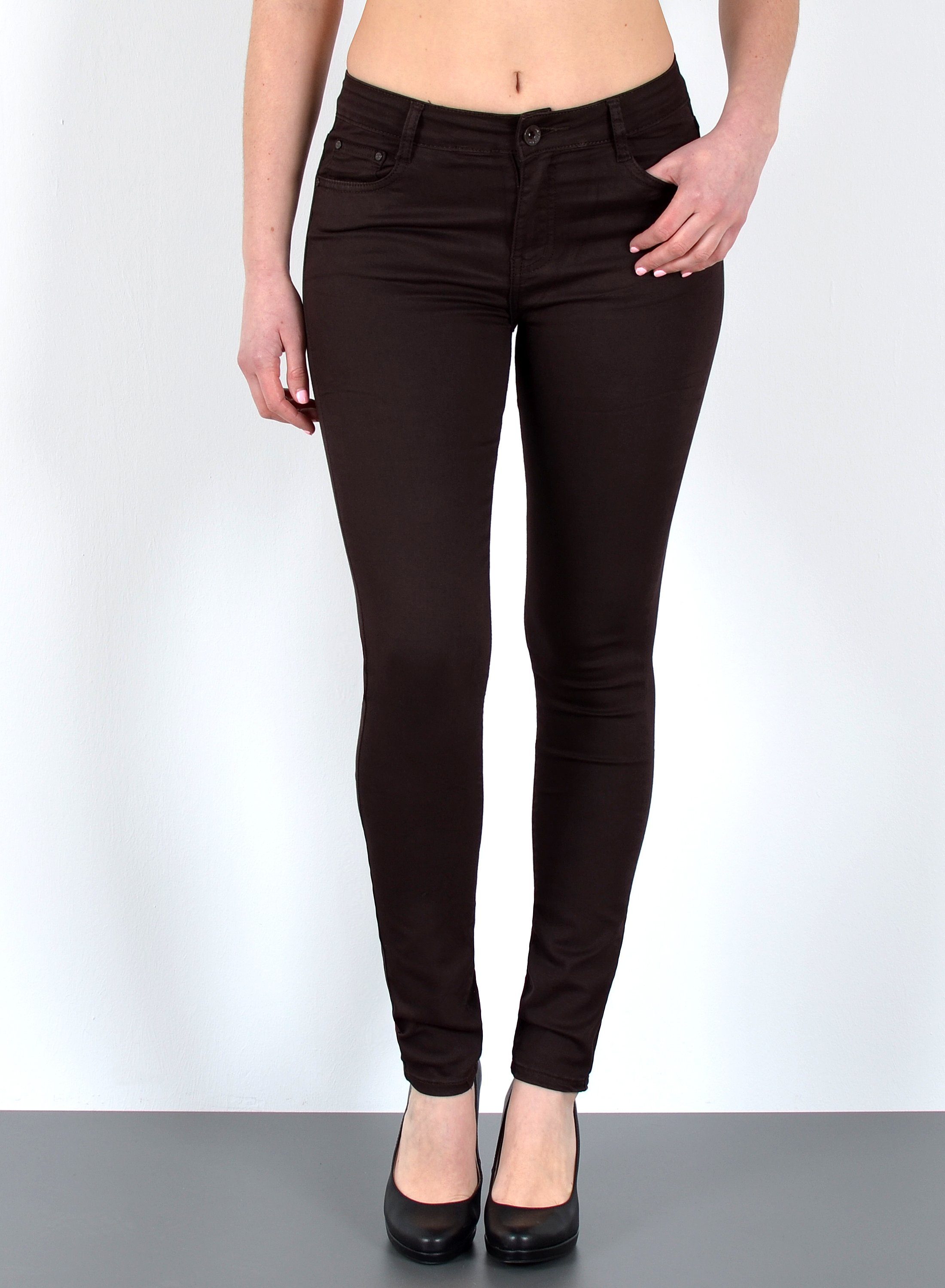 ESRA Stoffhose Damen High Waist Skinny günstig online kaufen