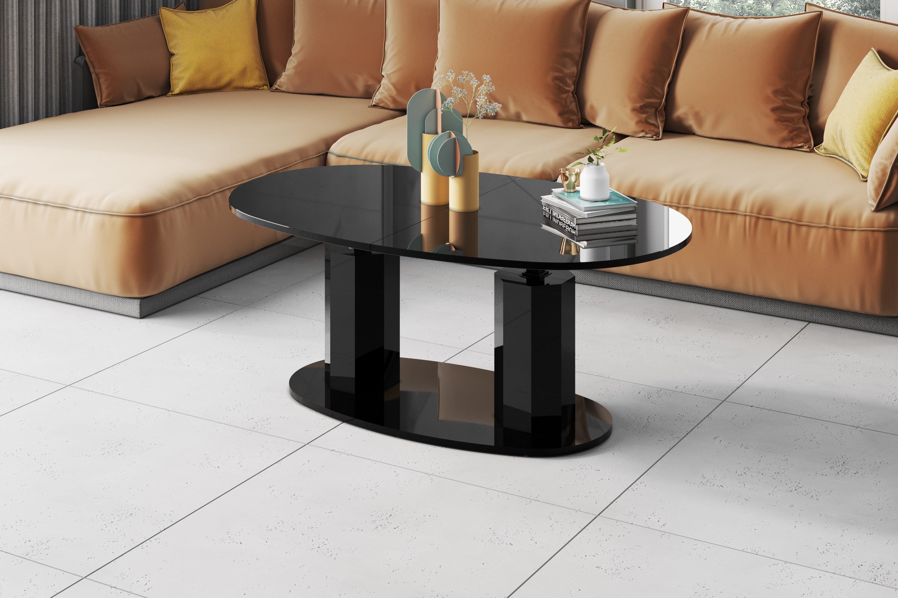 designimpex Couchtisch Design HBL-111 stufenlos höhenverstellbar günstig online kaufen