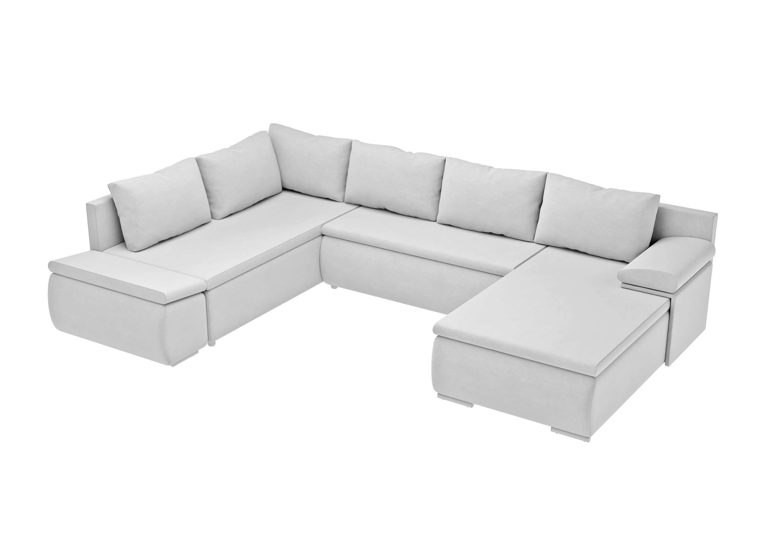 Wellenfederung rechts Sofa, Design, mane oder mit stellbar, bestellbar, frei Bettkasten, Raum mit Bettfunktion im Modern und Nessi, U-Form, links Wohnlandschaft Stylefy