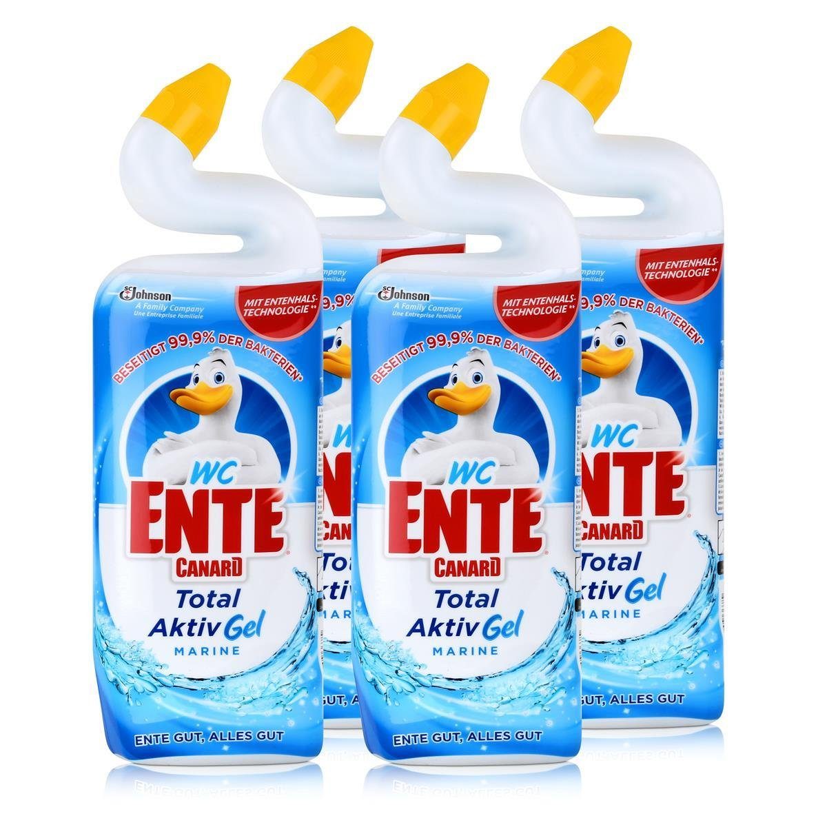 WC Ente 4x WC Ente Aktiv-Gel WC Reiniger Marine 750 ml WC-Reiniger