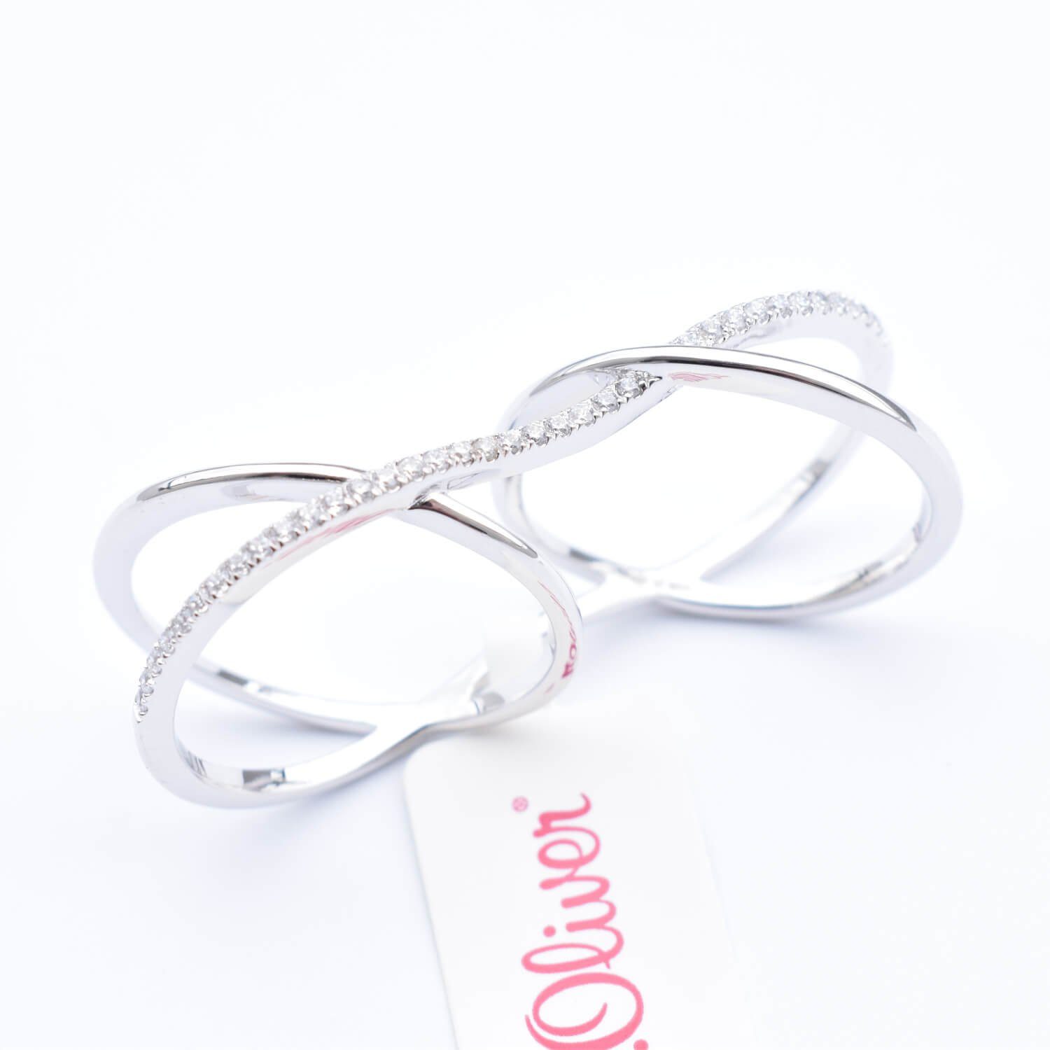s.Oliver Silberring 925 Doppelring X Zweifingerring Zirkonia günstig online kaufen