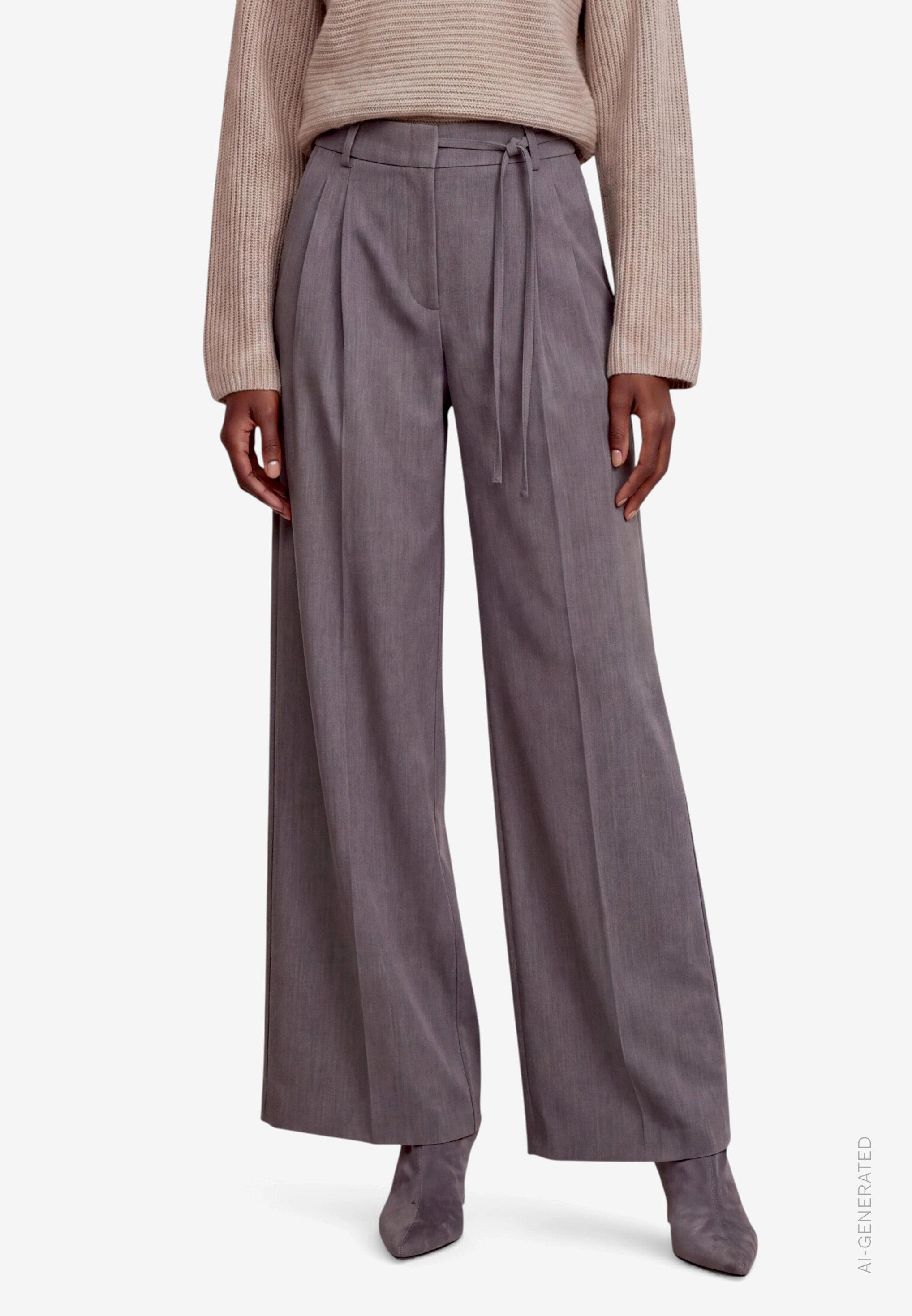 Zero Bundfaltenhose Marlene-Hose / Straight Fit / mit Stretch und Viskose