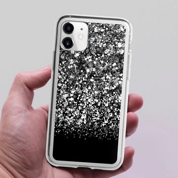 DeinDesign Handyhülle Glitzer Look Schneeflocken Muster Snow Fall Glitter Look, Apple iPhone 11 Silikon Hülle Bumper Case Handy Schutzhülle