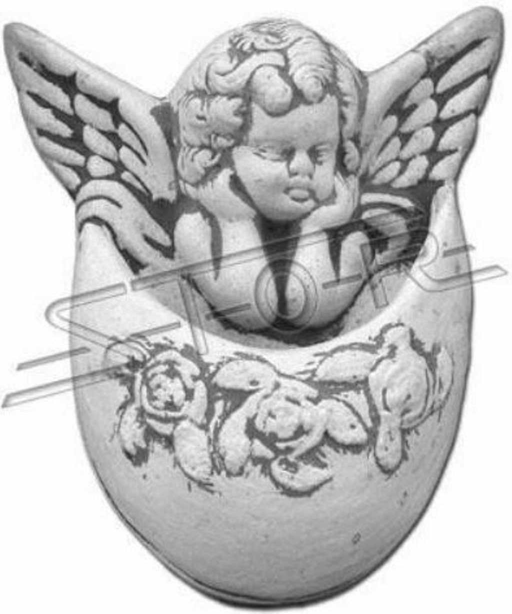 JVmoebel Engelfigur in St., Wandrelief Made 1x Engelfigur), Azteken Antil Steinguss Steinplatte Relief Wand nur Bild Engel (1 Europa
