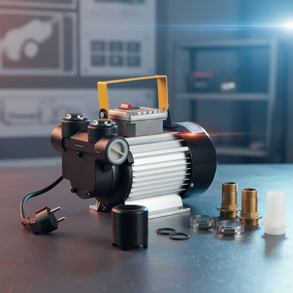 Mucola Ölabsaugpumpe 60L/min Heizölpumpe Dieselpumpe Selbstansaugend Ölabsaugpumpe 230V (Stück), Selbstansaugend