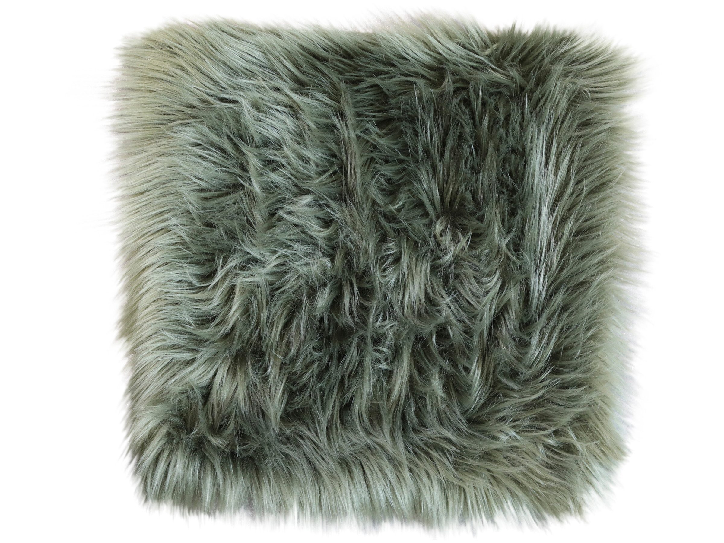 Chic Antique Sesselauflage Webpelz Deko-Fell Moos aus Kunstfell nostalgische Winterdekoration, Hochwertiger Webpelz in weicher, dichter Felloptik