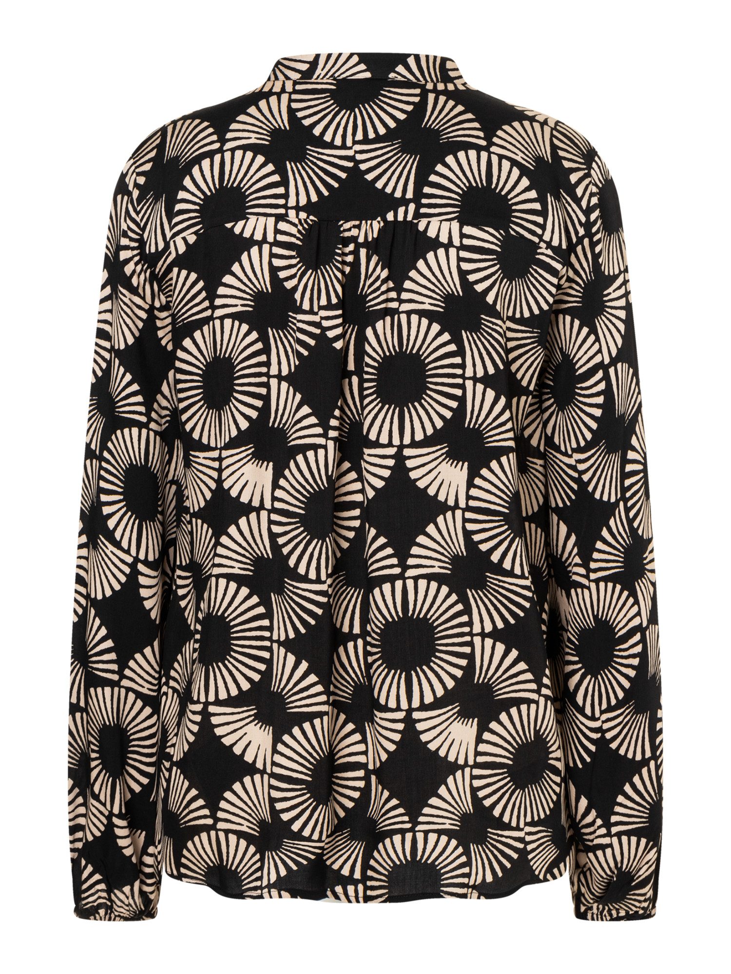 MORE&MORE Klassische Bluse fließende Viskosebluse mit Print günstig online kaufen