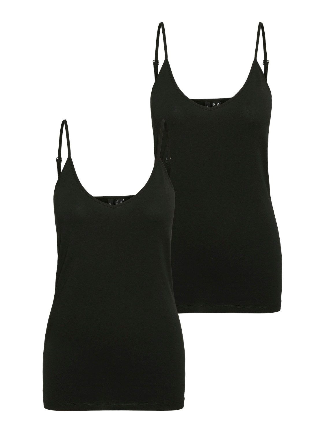 Vero Moda Spaghettitop VMMAXI MY SOFT V SINGLET 2PACK (2-tlg., 2er-Pack) Baumwollmischung, slim fit