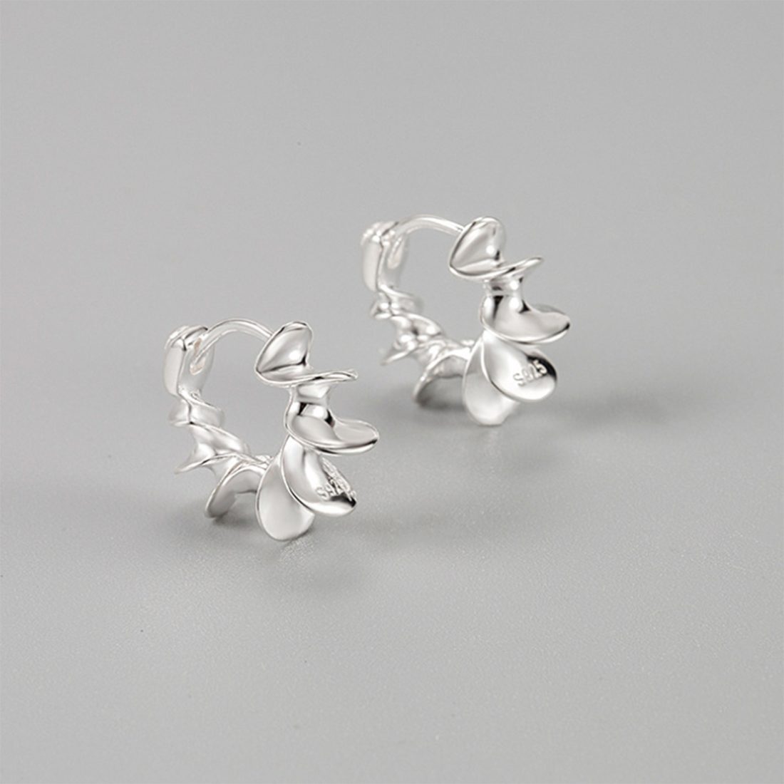 Haiaveng Paar Form Ohrringe Spiralfadens, Ohrhänger Silber in Sterling Ohrclips OhrringeOhrringe eines 925 Runde mit
