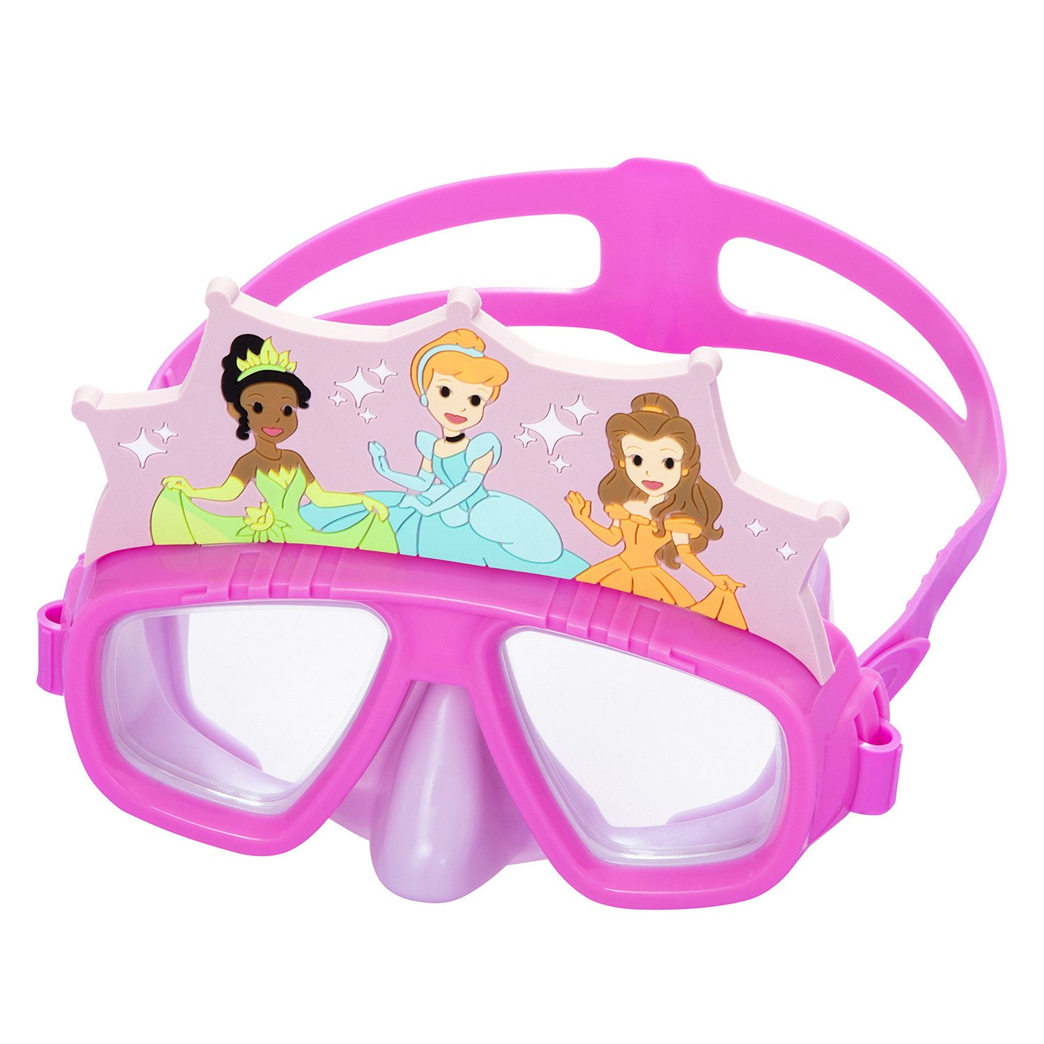 Bestway Taucherbrille Disney Princess, (Packung, 1-St., Verstellbares, zweigeteiltes PVC-Kopfband), ab 3 Jahren