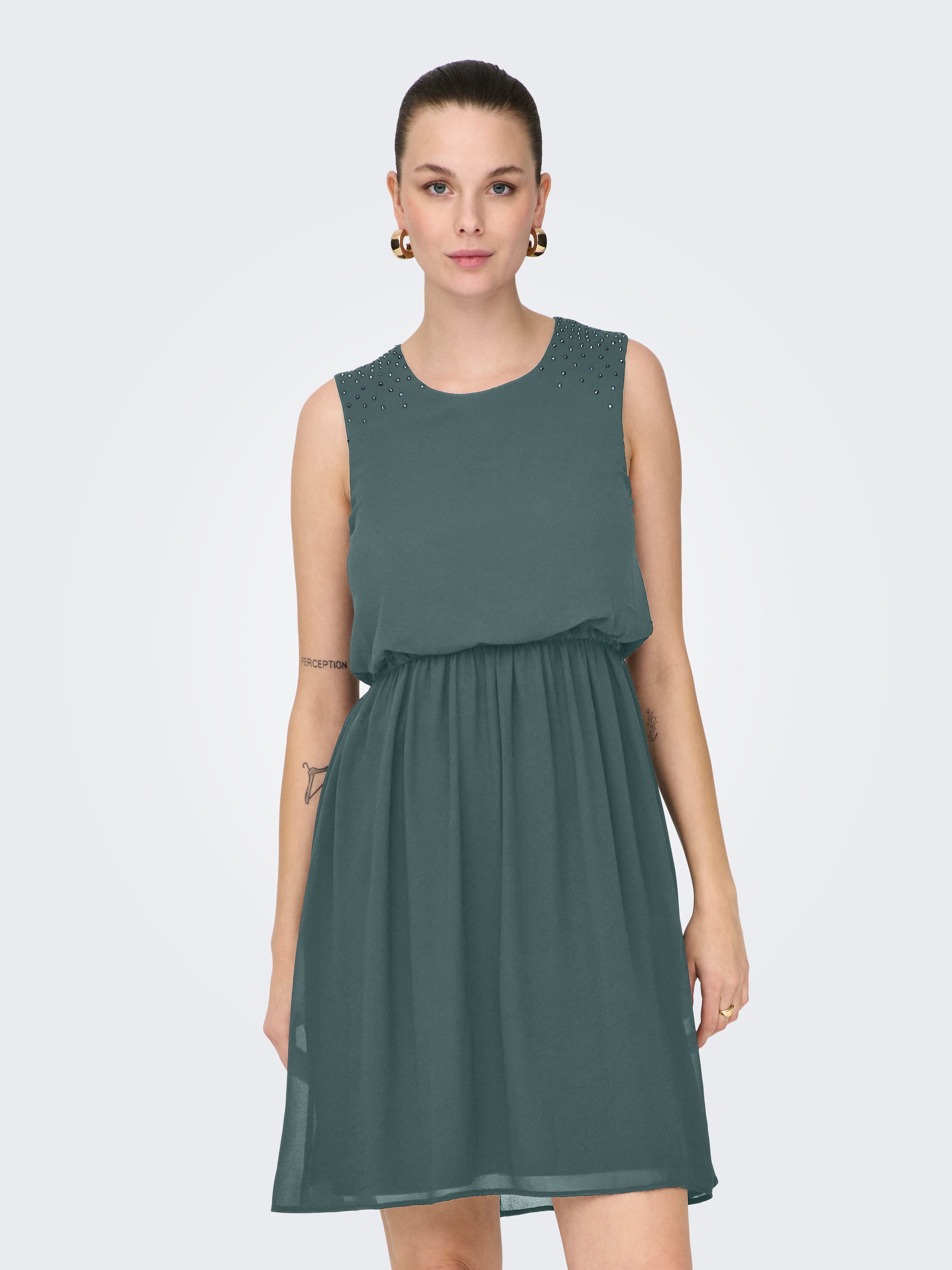 ONLY Minikleid ONLSTINNA LIFE SL DETAIL DRESS WVN Sommerkleid