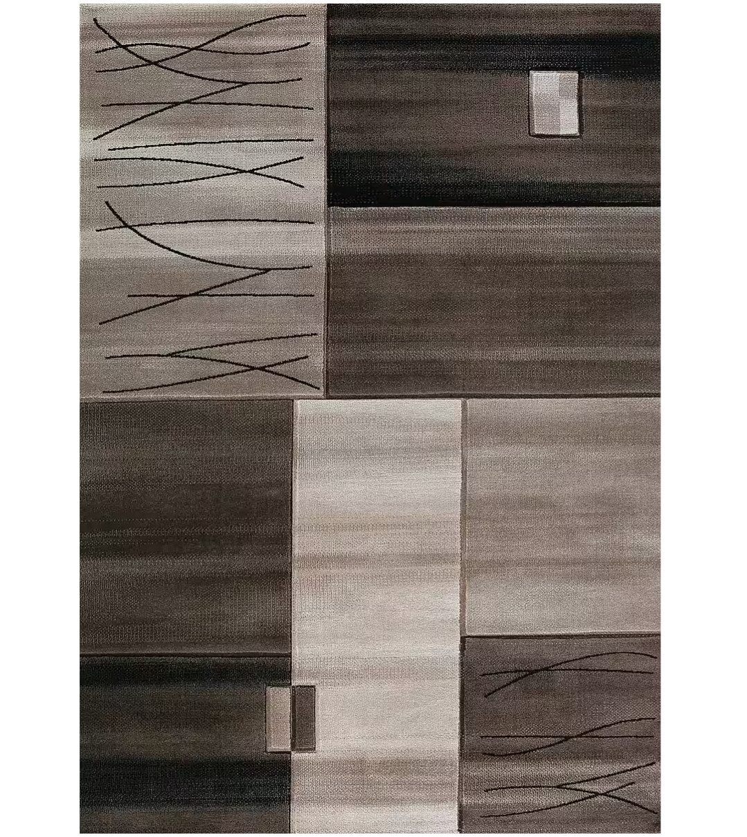Vimoda Teppich Teppich Wohnzimmer Braun Beige günstig online kaufen