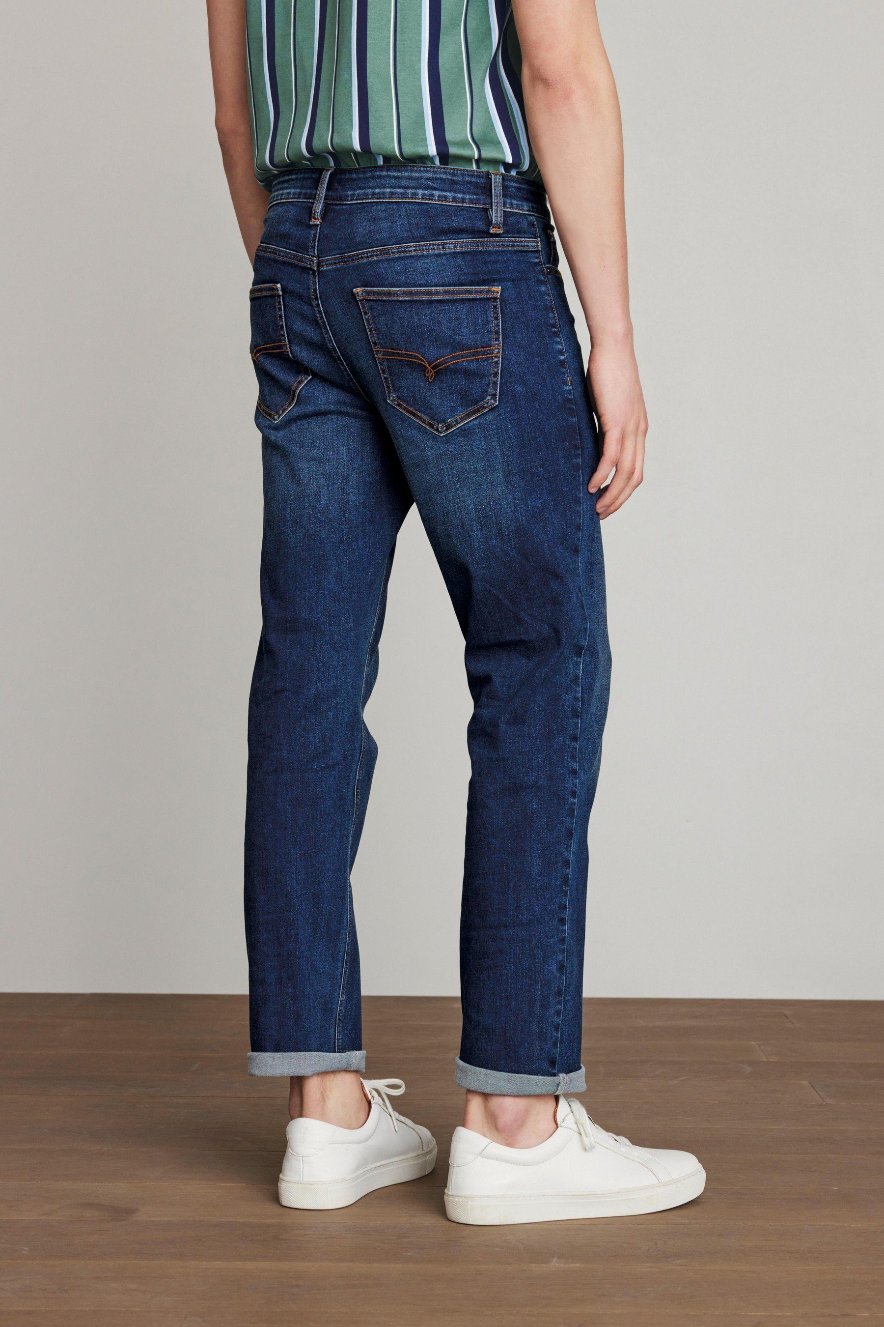 Straight-Jeans Next Blue Mid (1-tlg)