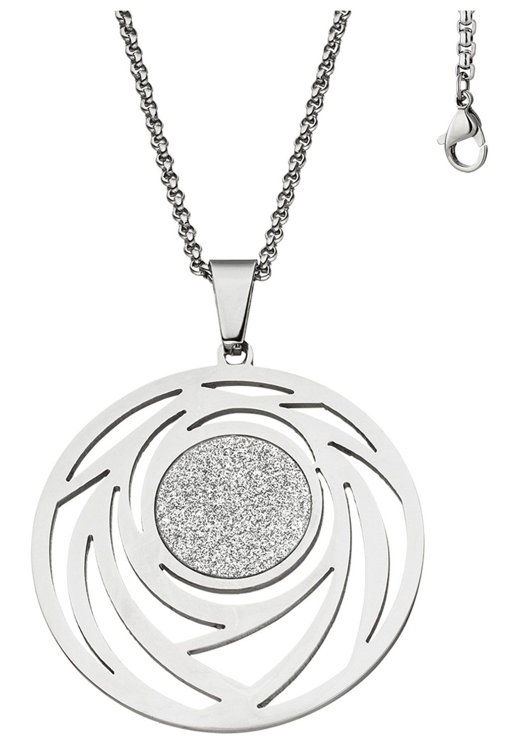 JOBO Kette mit Anhänger, rund Edelstahl 80 cm günstig online kaufen