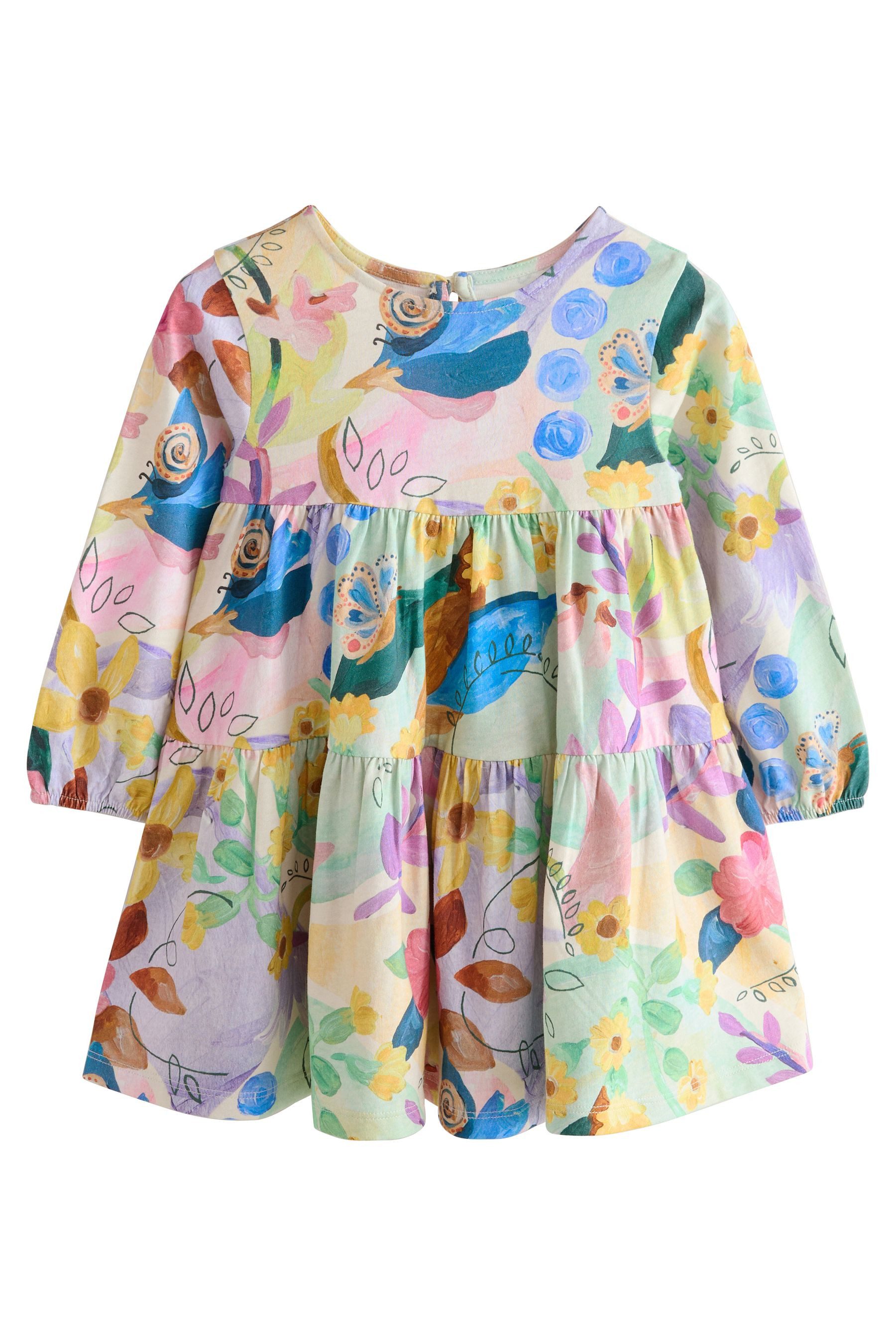 Next Volantkleid Gestuftes Kleid mit langen günstig online kaufen
