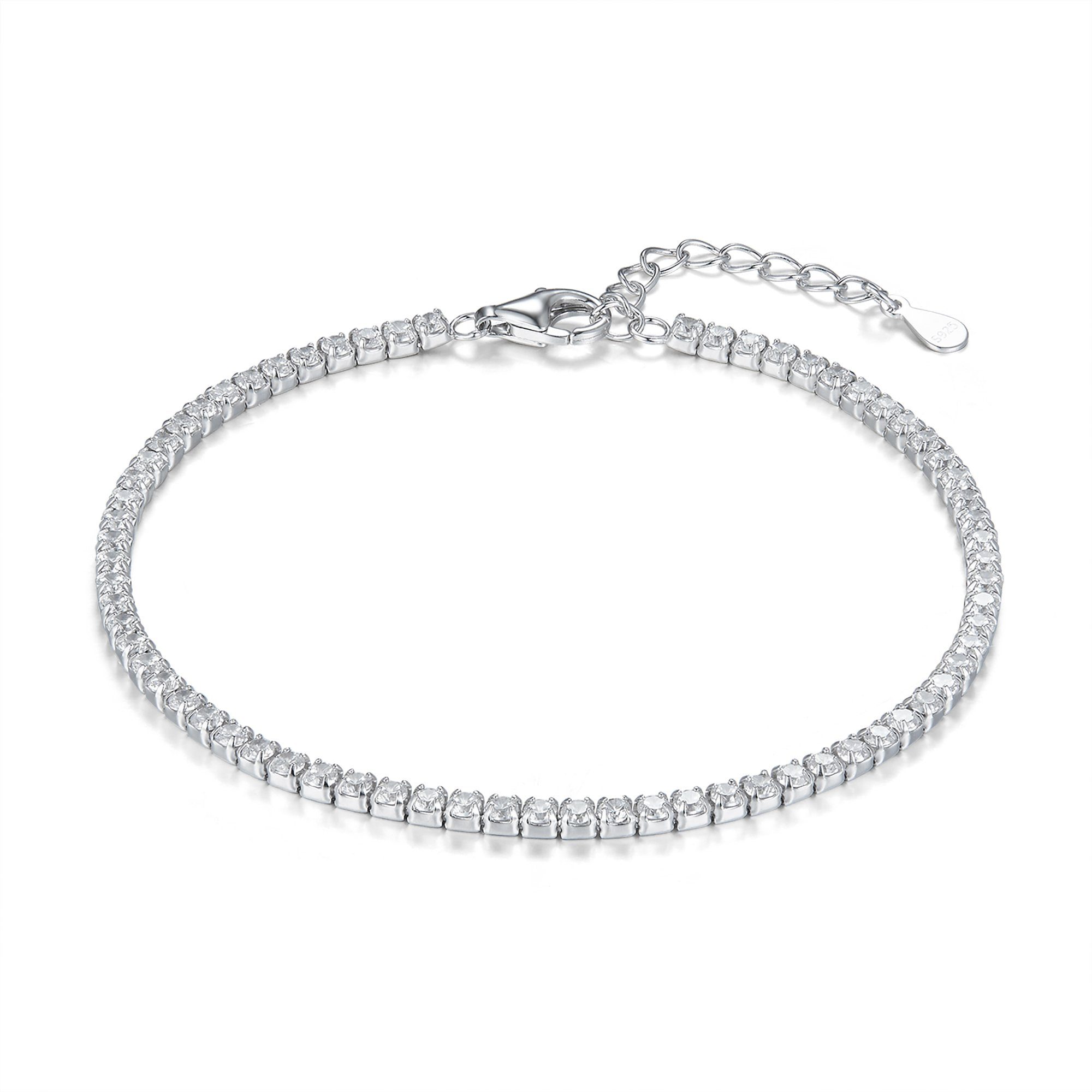 Schöner-SD Tennisarmband Silberarmband Tennis-Armband mit Zirkonia Kristall günstig online kaufen