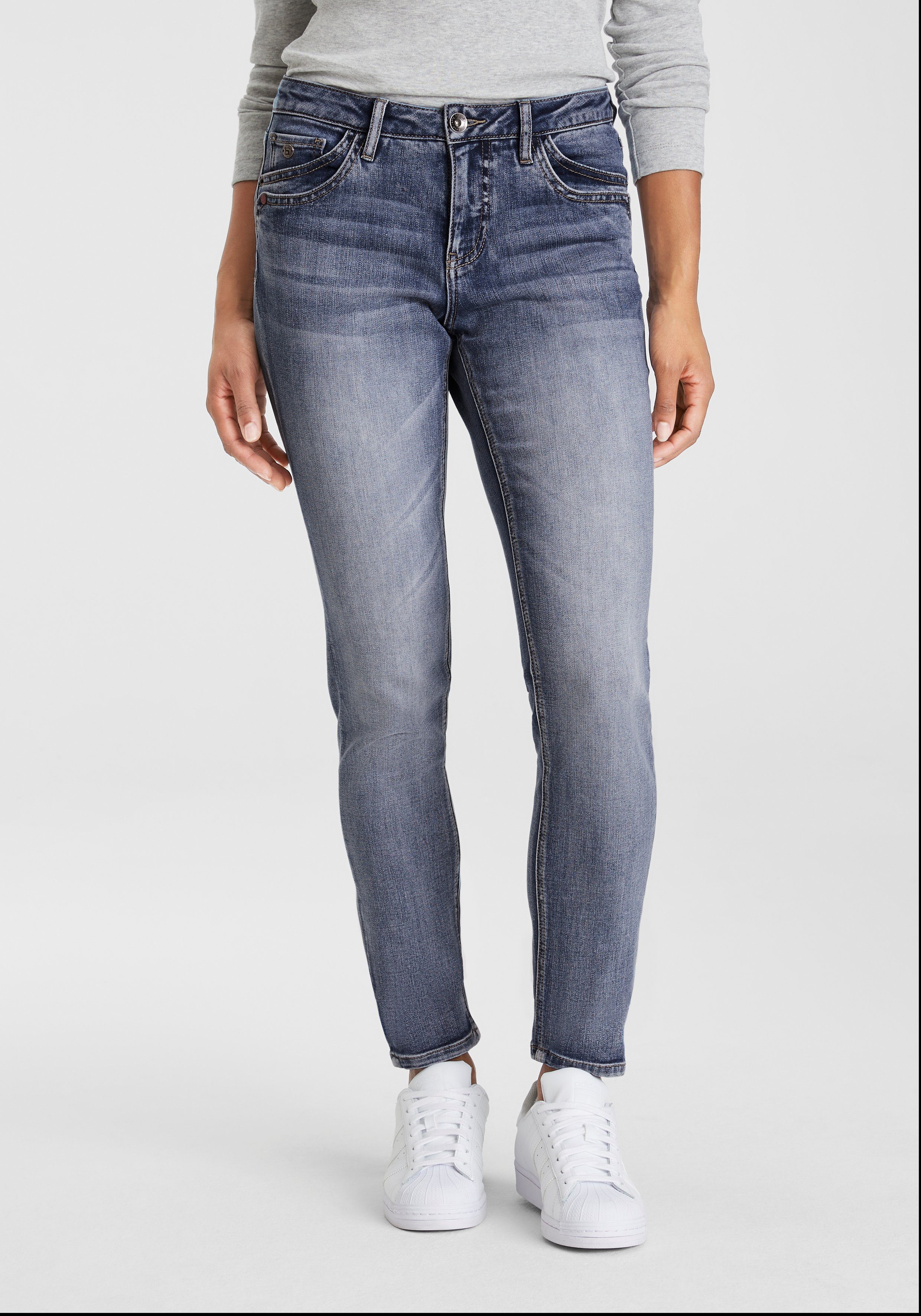 H.I.S 5-Pocket-Jeans "ariaMS", normale Leibhöhe, Röhrenjeans, mit Used-Wasc günstig online kaufen