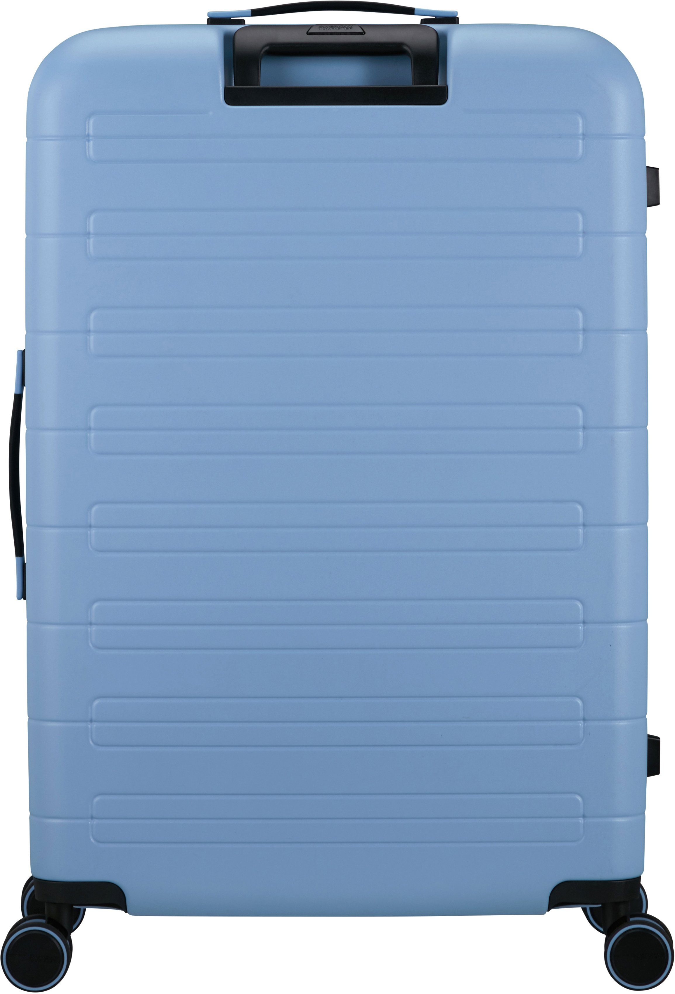 Rollen, American cm, Pastel Hartschalen-Trolley Novastream, mit Tourister® 4 Volumenerweiterung 77 Blue