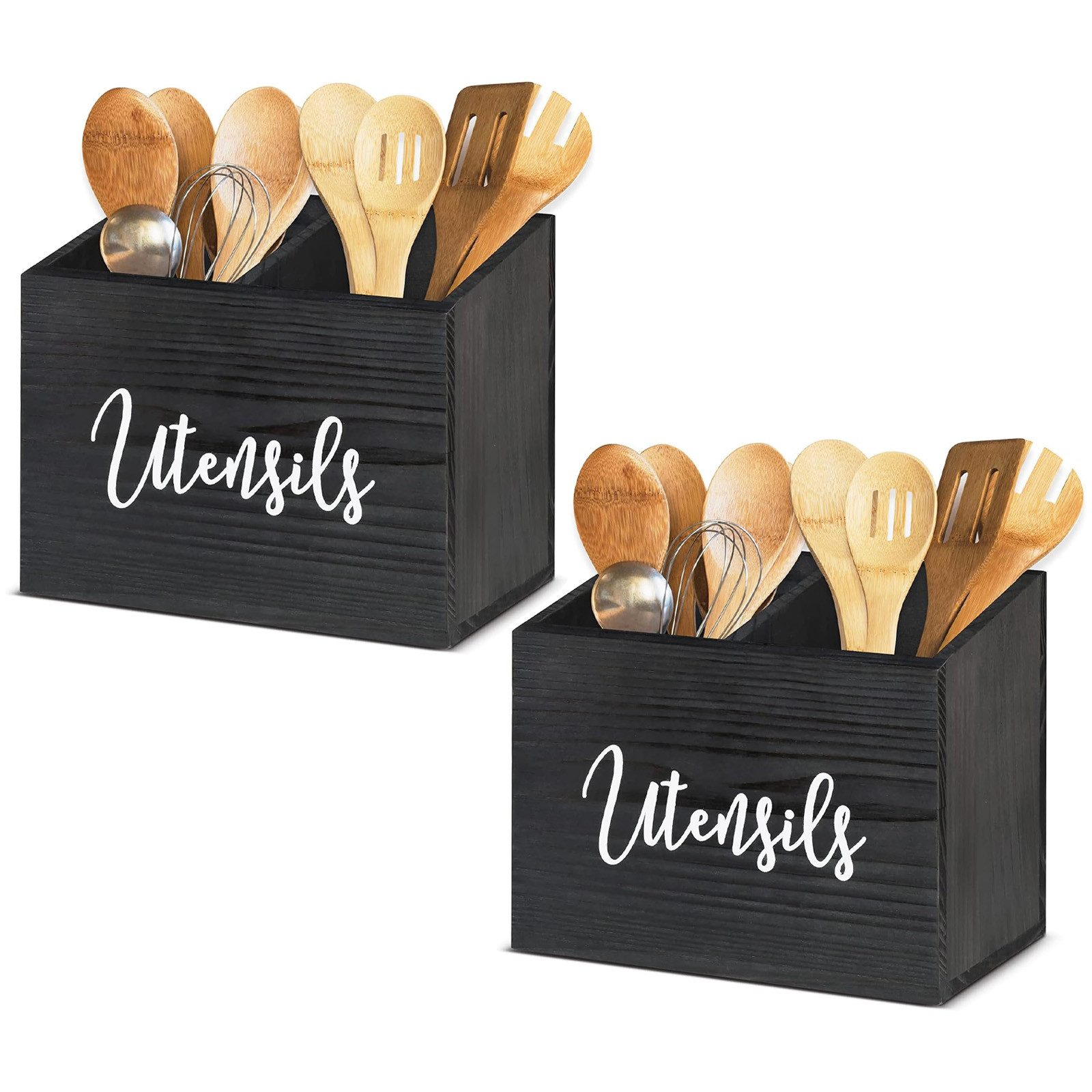 BlingBin Besteckhalter Holz-Utensilienhalter Utensil Organizer Utensilien, günstig online kaufen