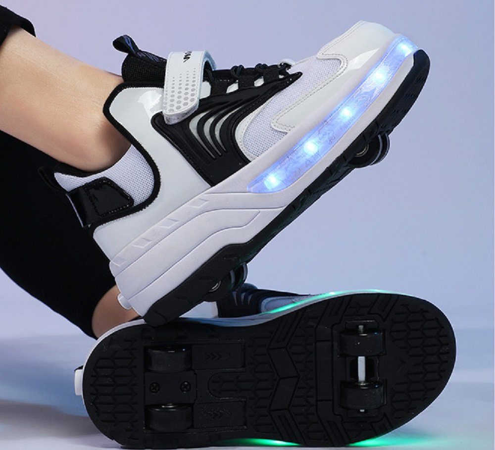 HUSK'SWARE Rollschuhe, (Mesh-Oberfläche, 1-St., mit Licht), Allradrollschuhe für Kinder verformte Radschuhe