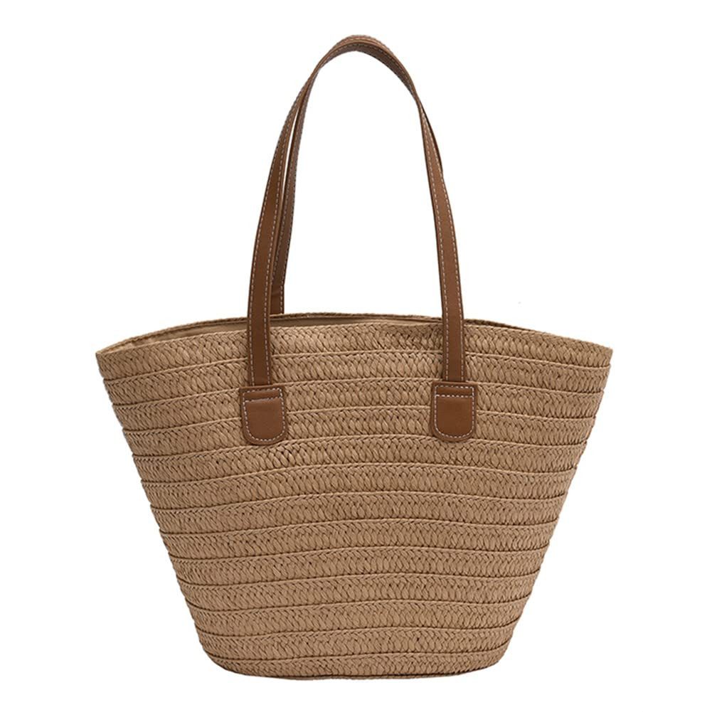 Zaewry Strandtasche Damen Böhmische Stroh Handtasche,Sommer Strandtasche Stroh Groß, für Reisen Strand