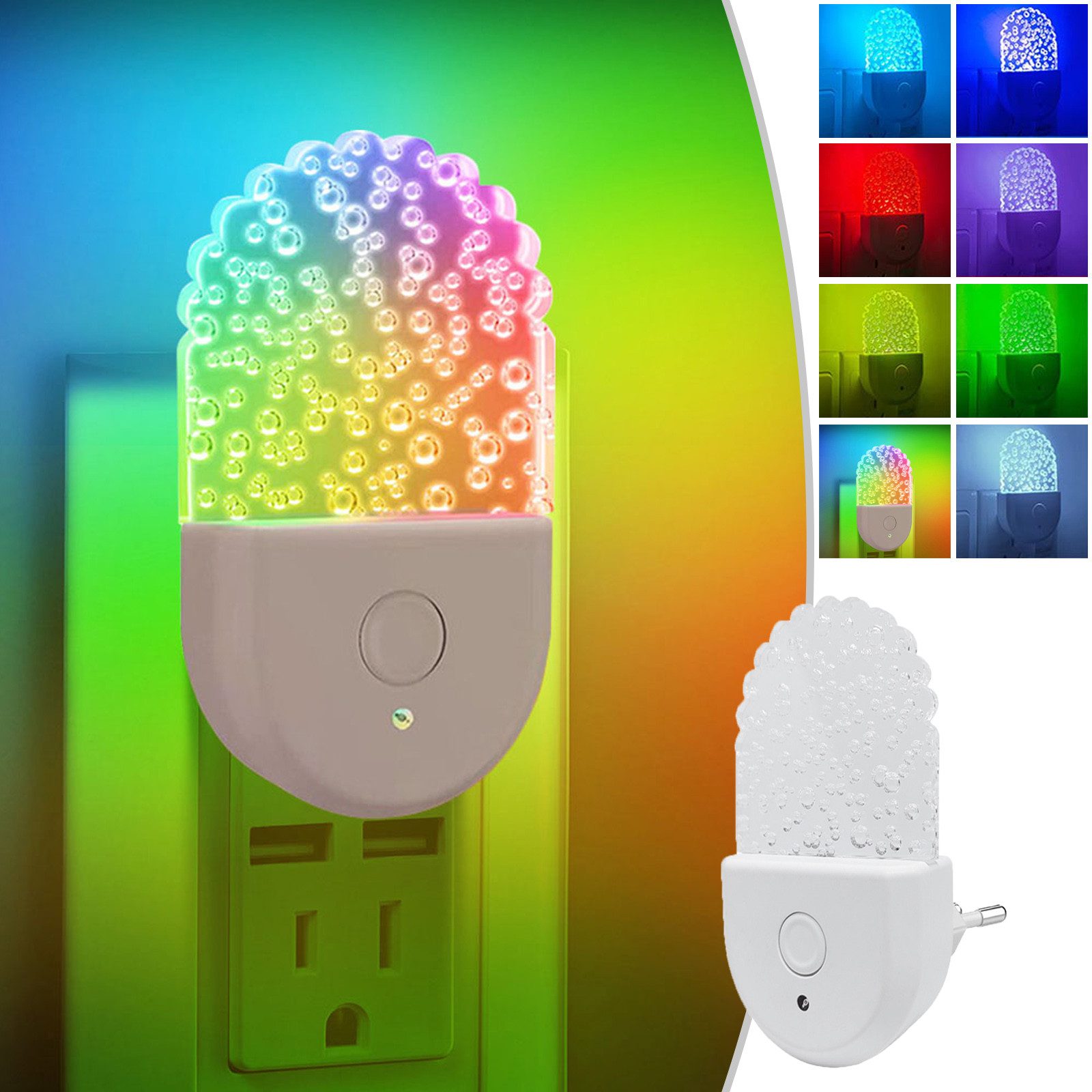 MUPOO LED Steckdosenleuchte RGB Plug in Nachtlicht Steckdosenlicht Dämmerun günstig online kaufen