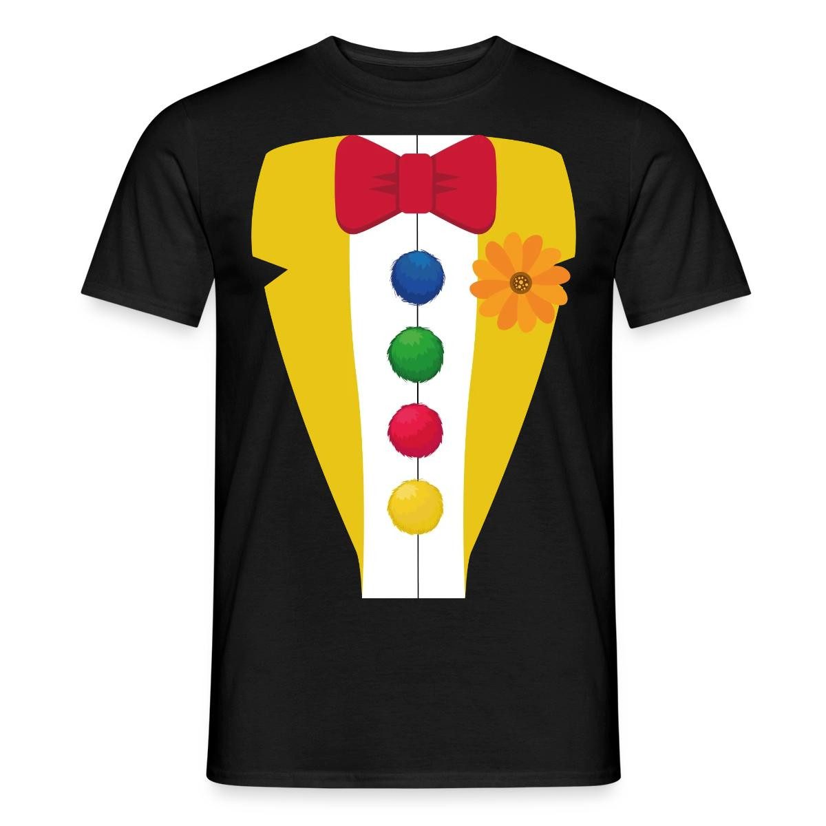 Spreadshirt T-Shirt Fasching Clown Kostüm Karneval Outfit Männer T-Shirt (1-tlg)